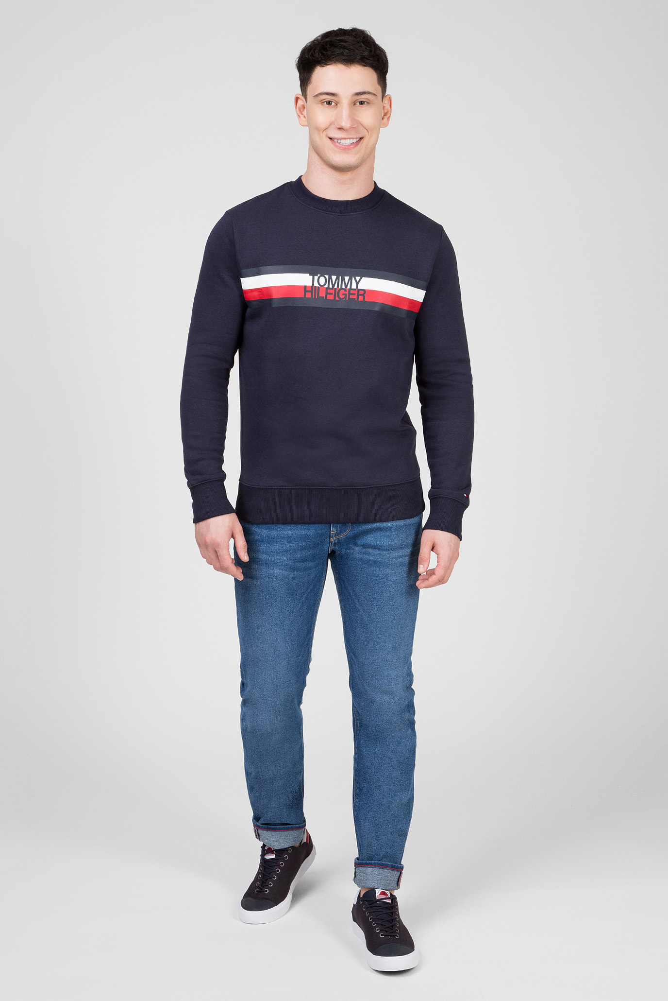 Мужской синий свитшот TOMMY LOGO 10