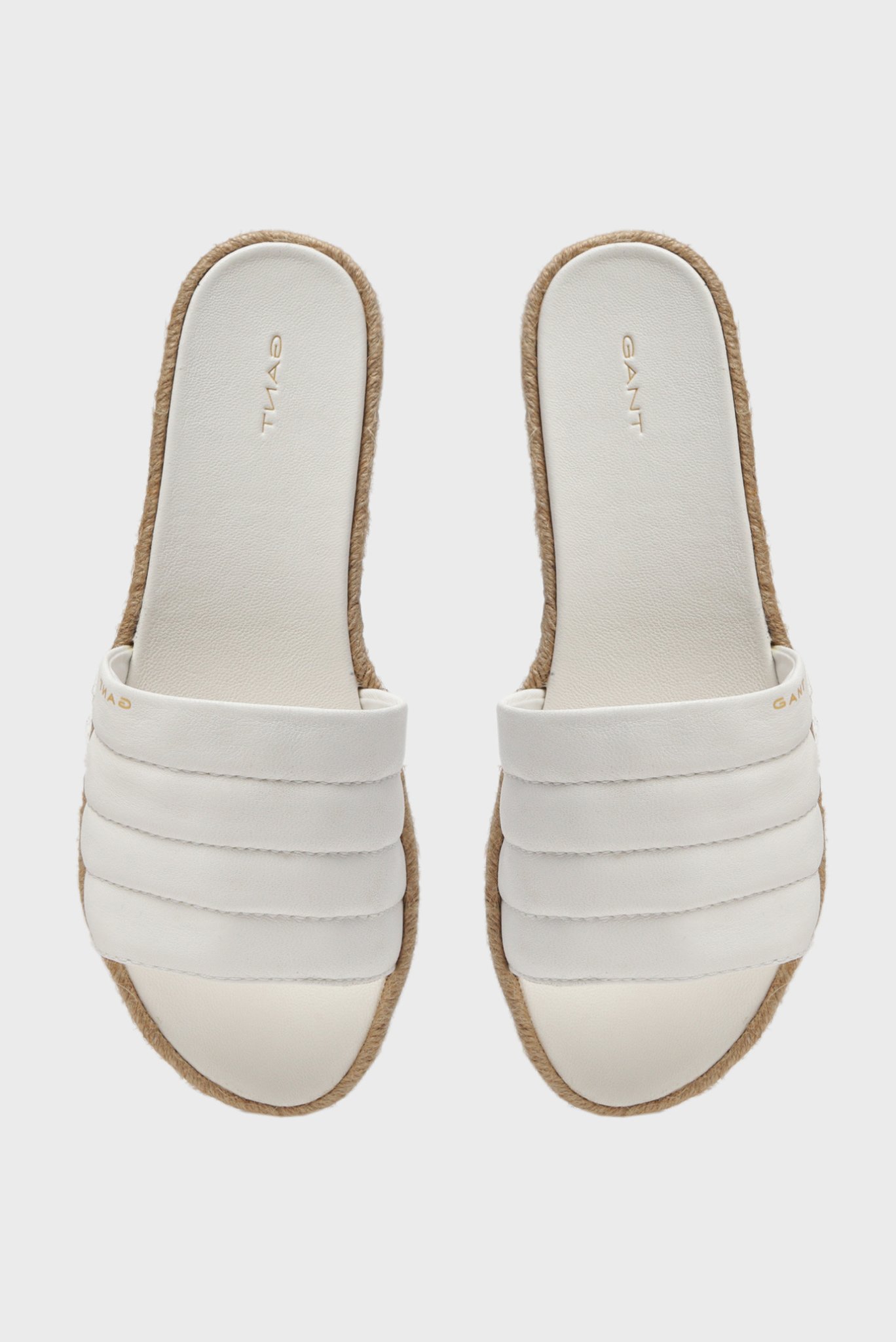 Женские белые кожаные слайдеры CAPE CORAL 3