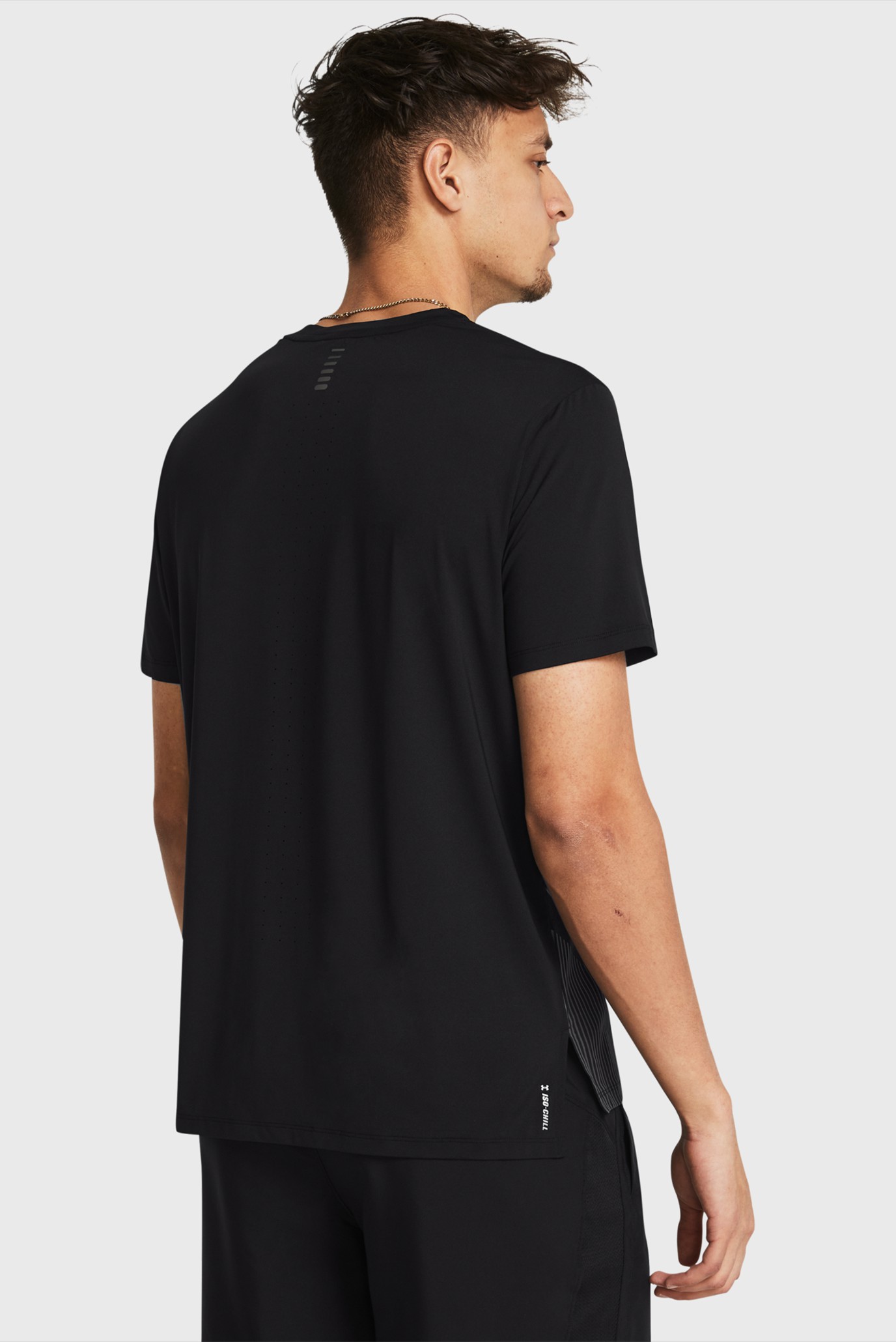 Мужская черная футболка UA LAUNCH ELITE GRAPHIC SS 2