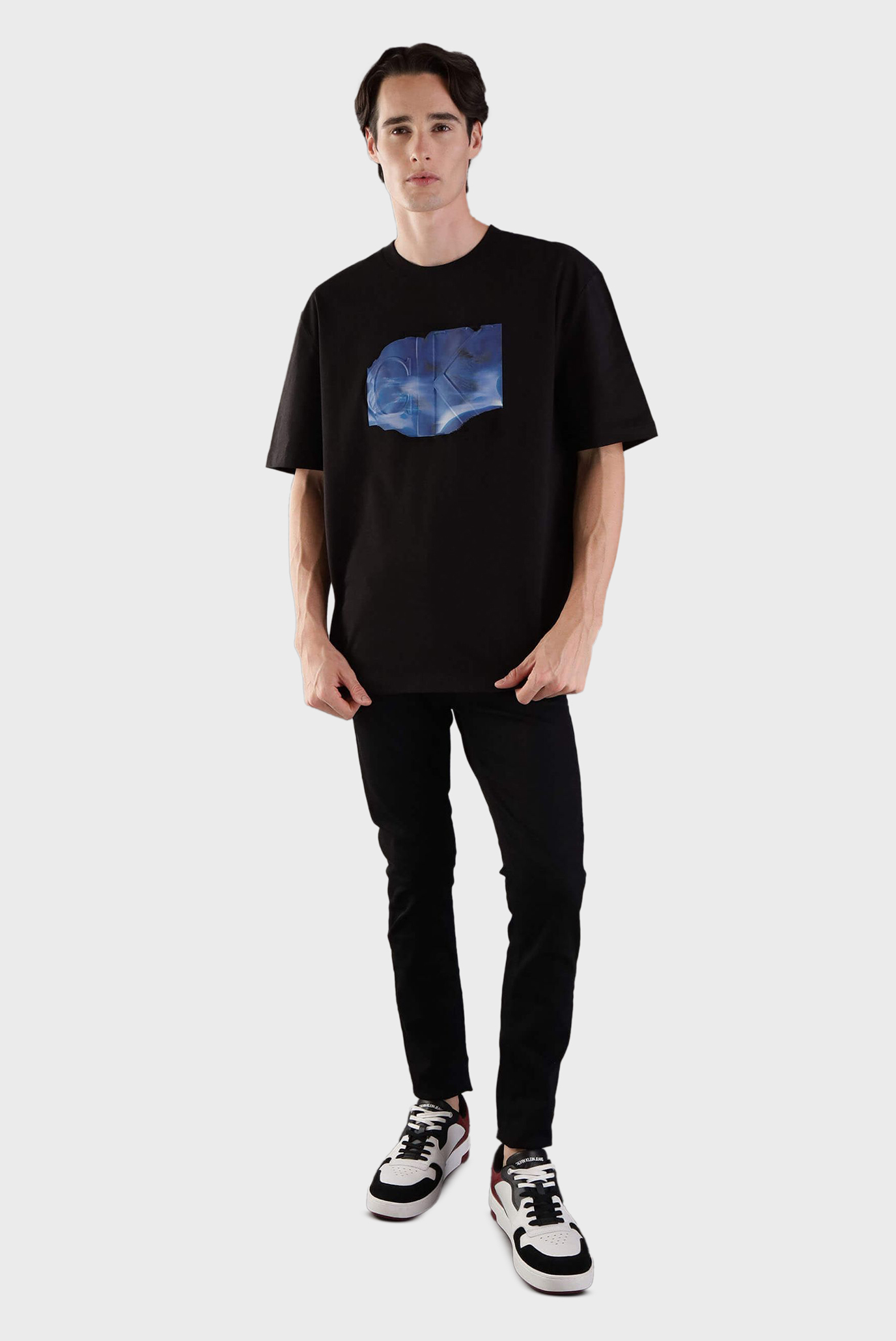 Мужская черная футболка EMBOSSED EUPHORIC FLORAL TEE 3