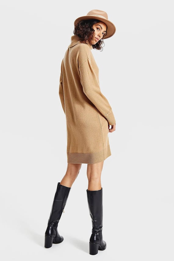 Платье SOFTWOOL ROLL-NK KNEE DRESS LS