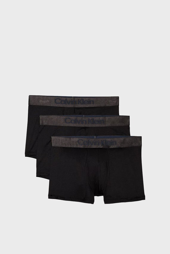 Мужские черные боксеры (3 шт) TRUNK Calvin Klein