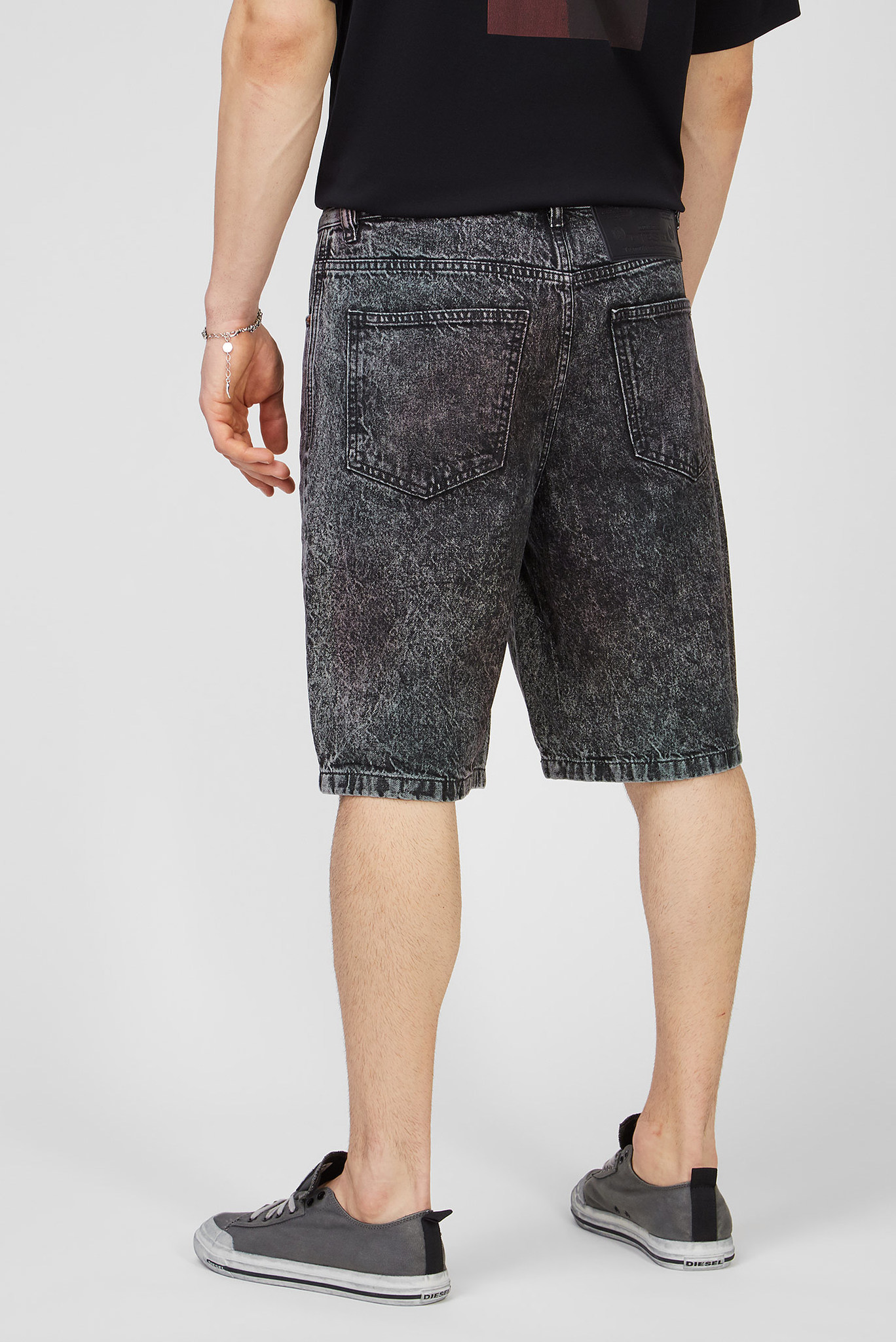 Мужские темно-серые джинсовые шорты D-MAXS-SP 4