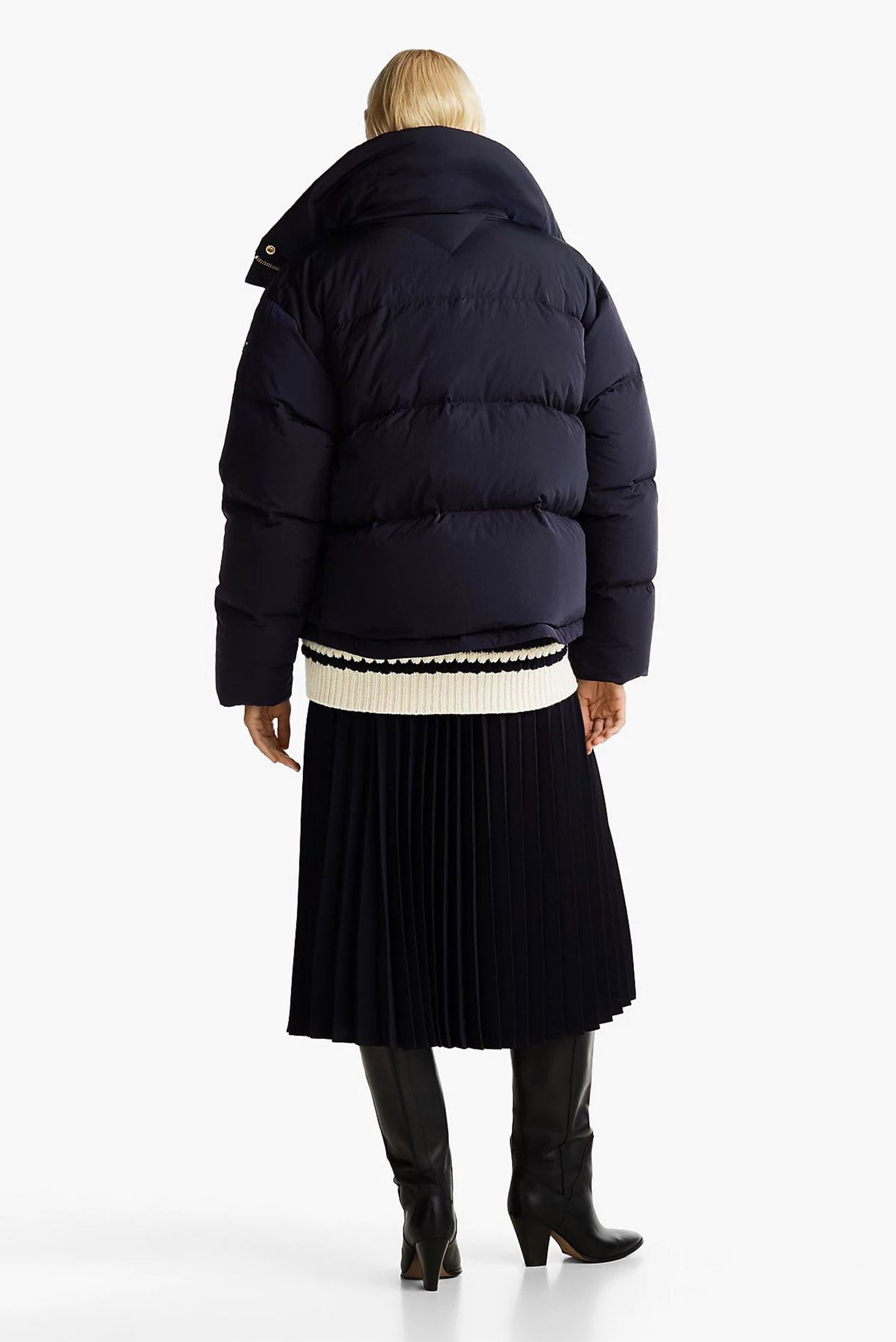 Женский темно-синий пуховик GOLD BUTTON DOWN JACKET 3