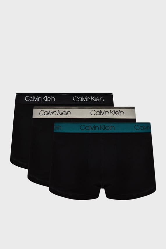 Мужские черные боксеры (3 шт) LOW RISE TRUNK