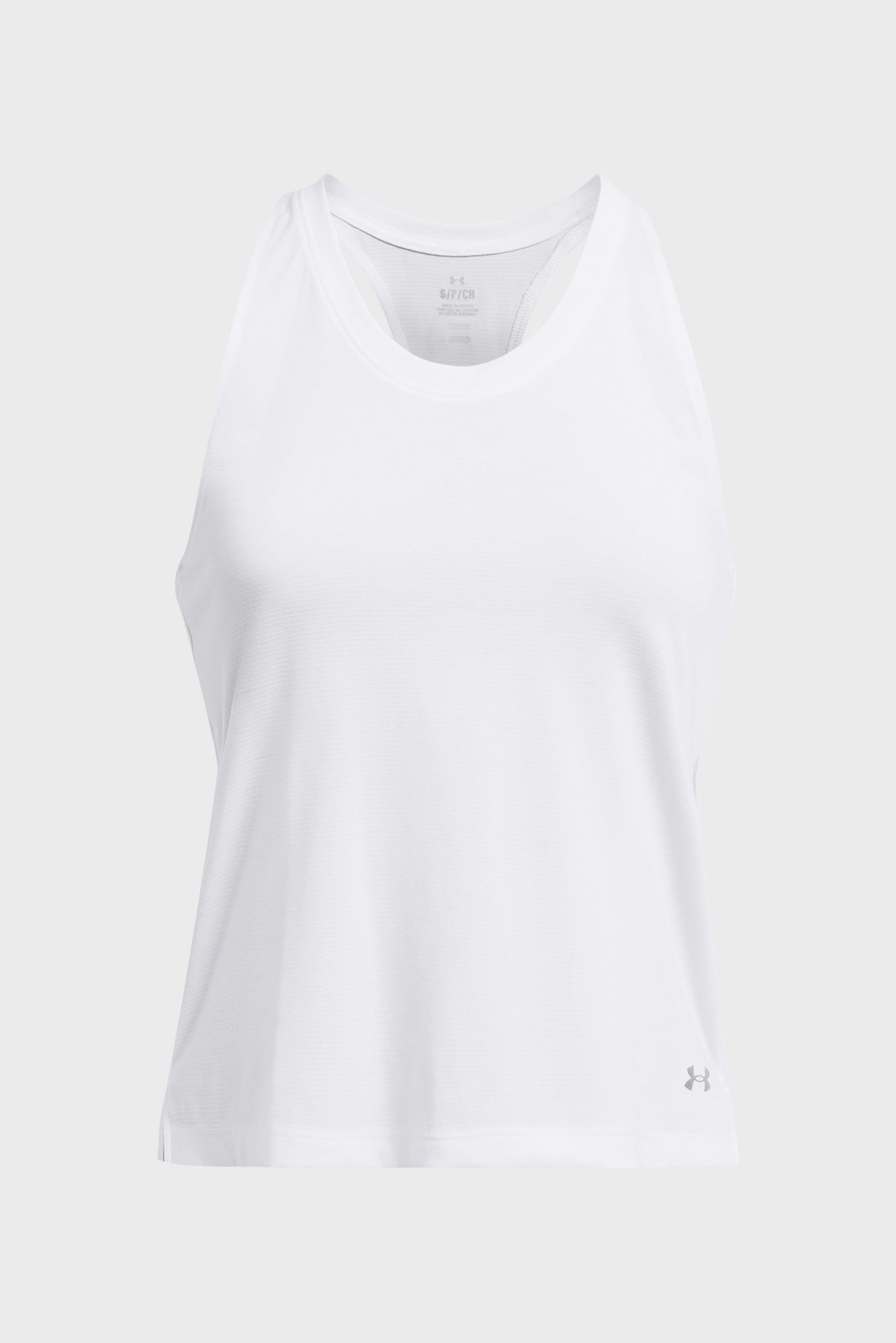 Женская белая майка UA Launch Singlet 3