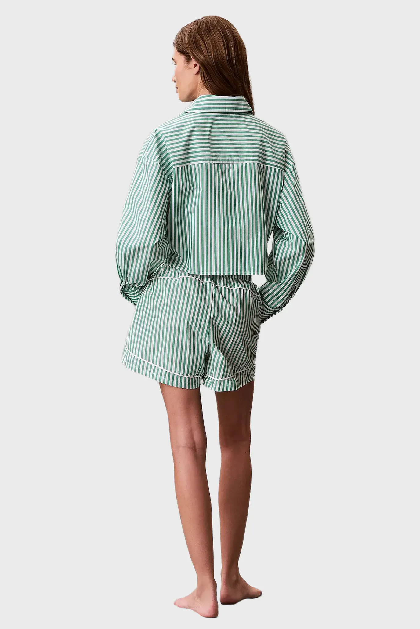 Ночная рубашка CK GRAPHIC CROPPED POPLIN SHIRT 4