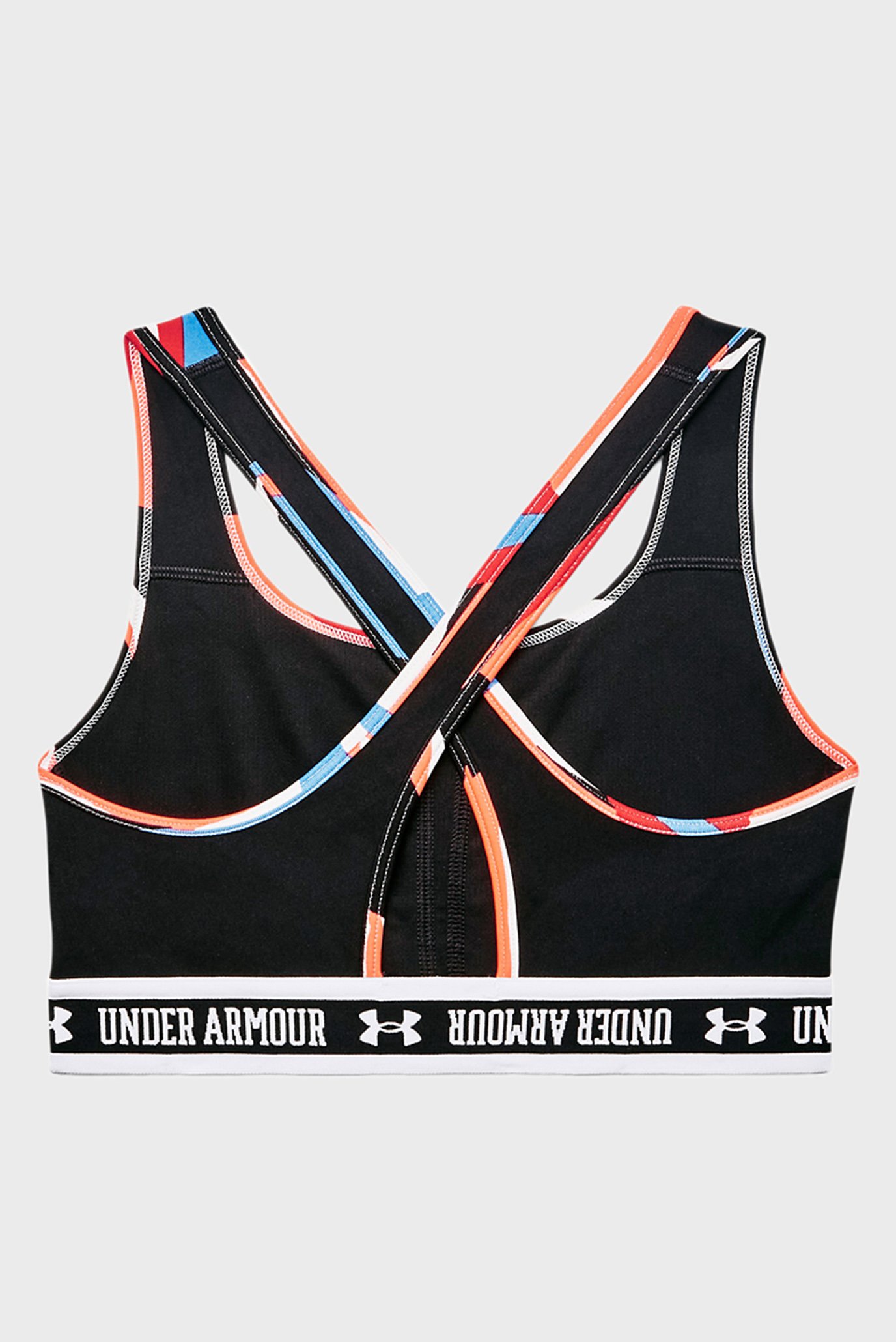 Женский черный спортивный топ UA Crossback Mid SP 6