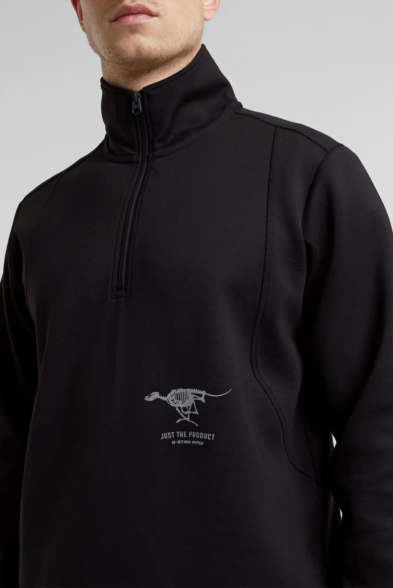 Мужская черная спортивная кофта Motion half zip tweeter 4