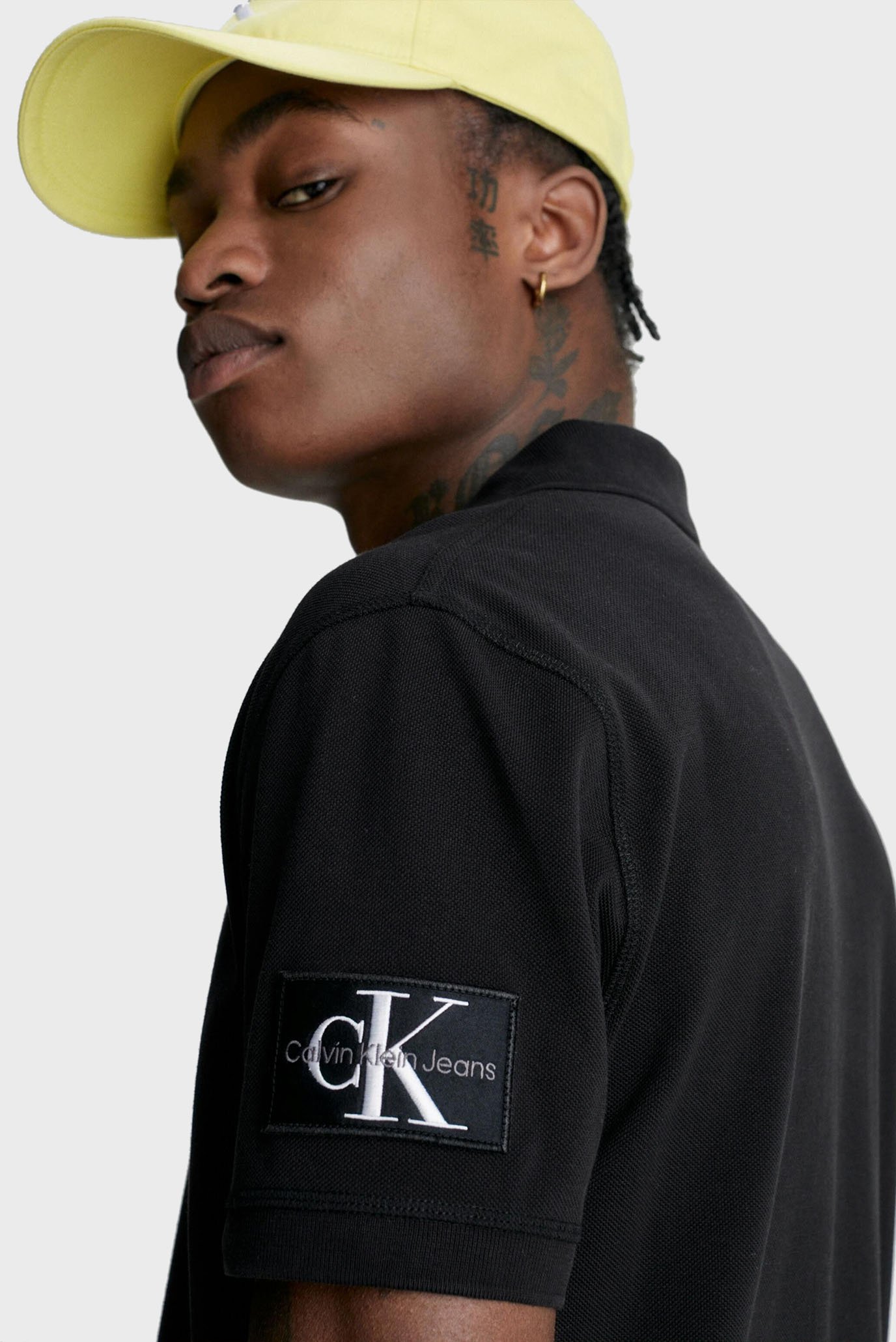 Мужское черное поло BADGE 9