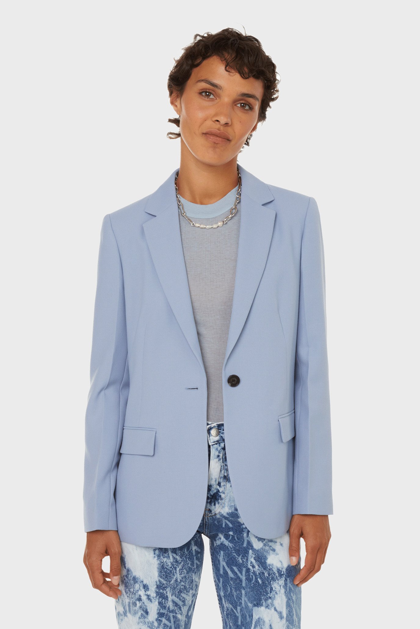 Женский голубой жакет ESSENTIAL TAILORED 2