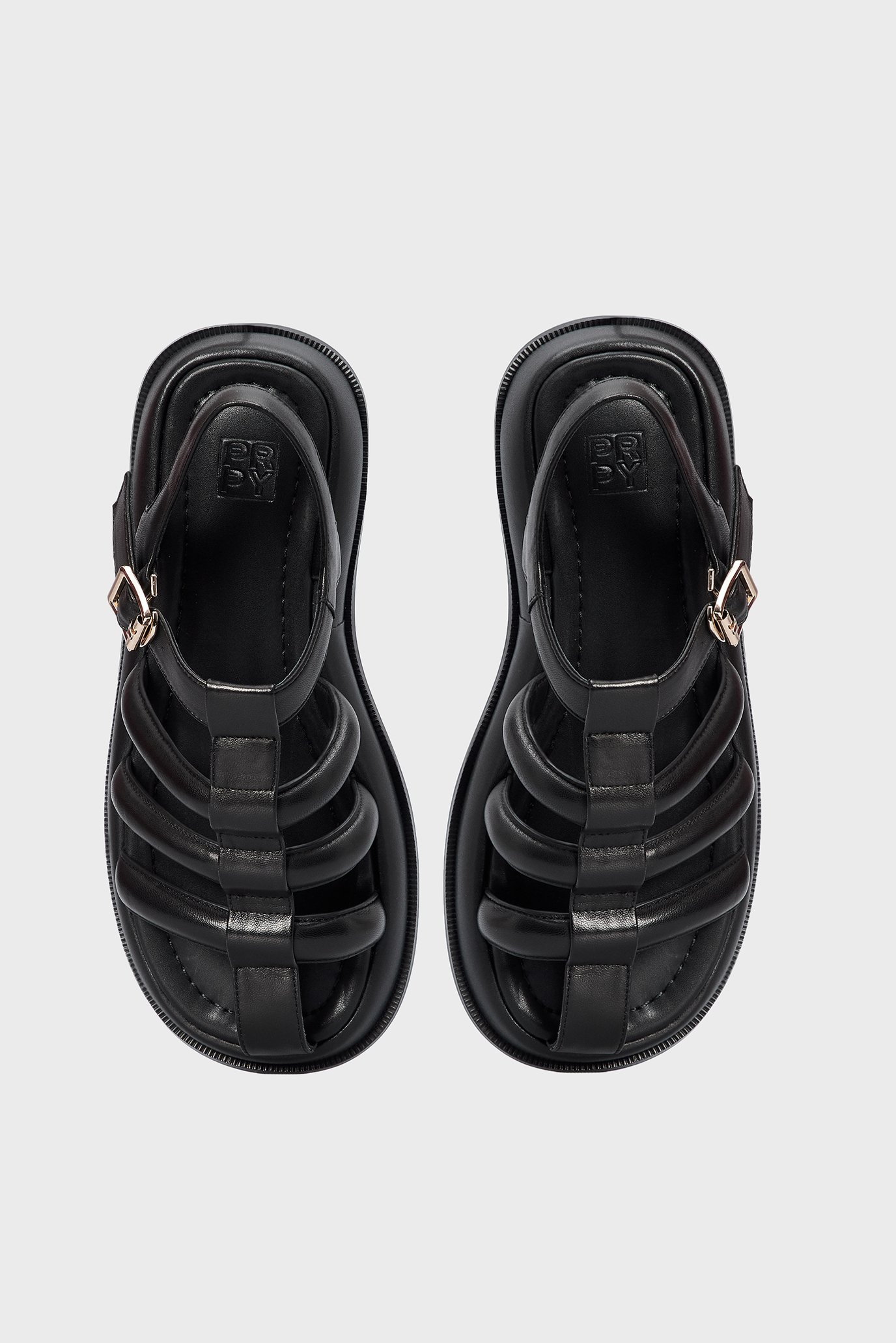 Женские черные кожаные сандалии Vicky 4