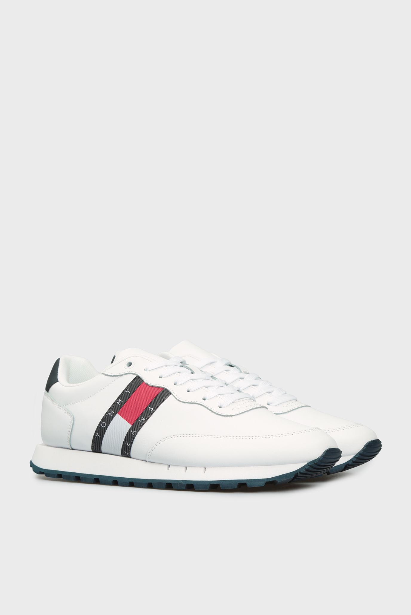 Мужские белые кожаные кроссовки RUNNER Tommy Jeans Мужские белые кожаные кроссовки RUNNER 8