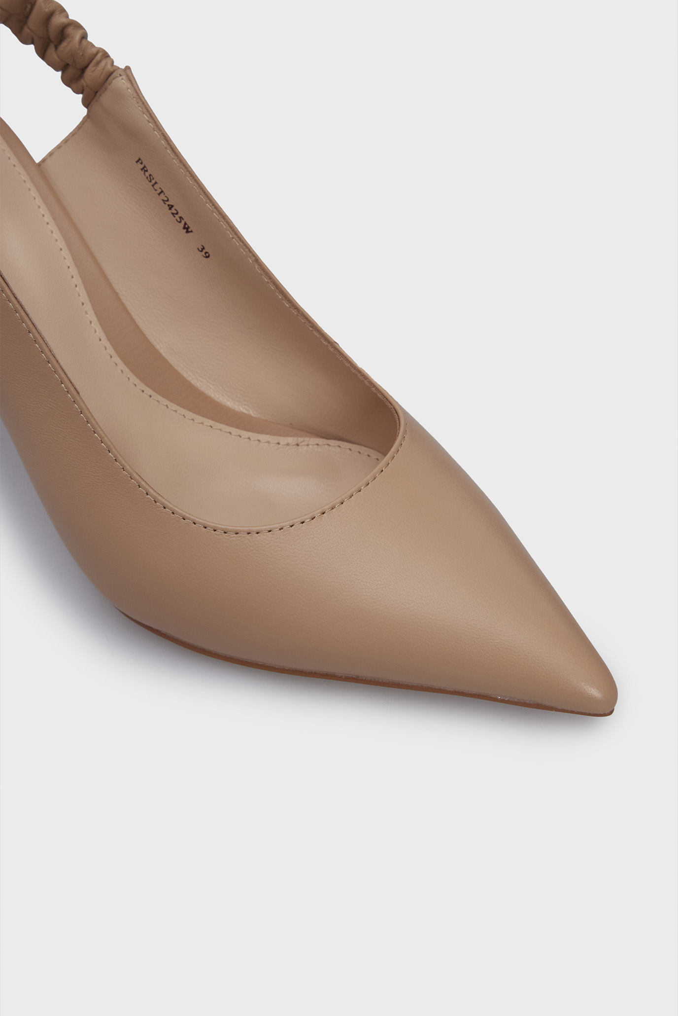 Женские бежевые кожаные слингбэки Sparks 2