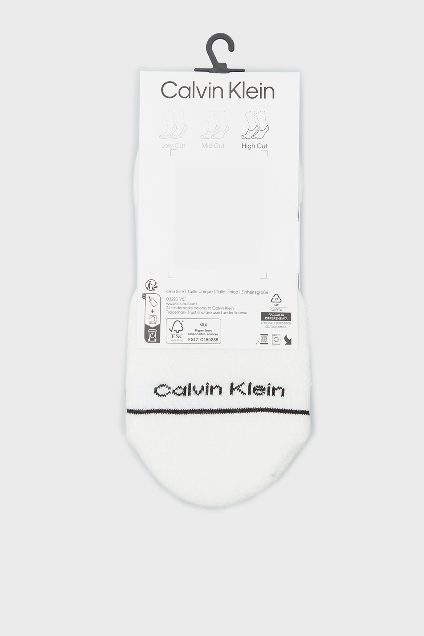 Следы CK WOMEN FOOTIE HIGH CUT 3P ATHLEISURE 6