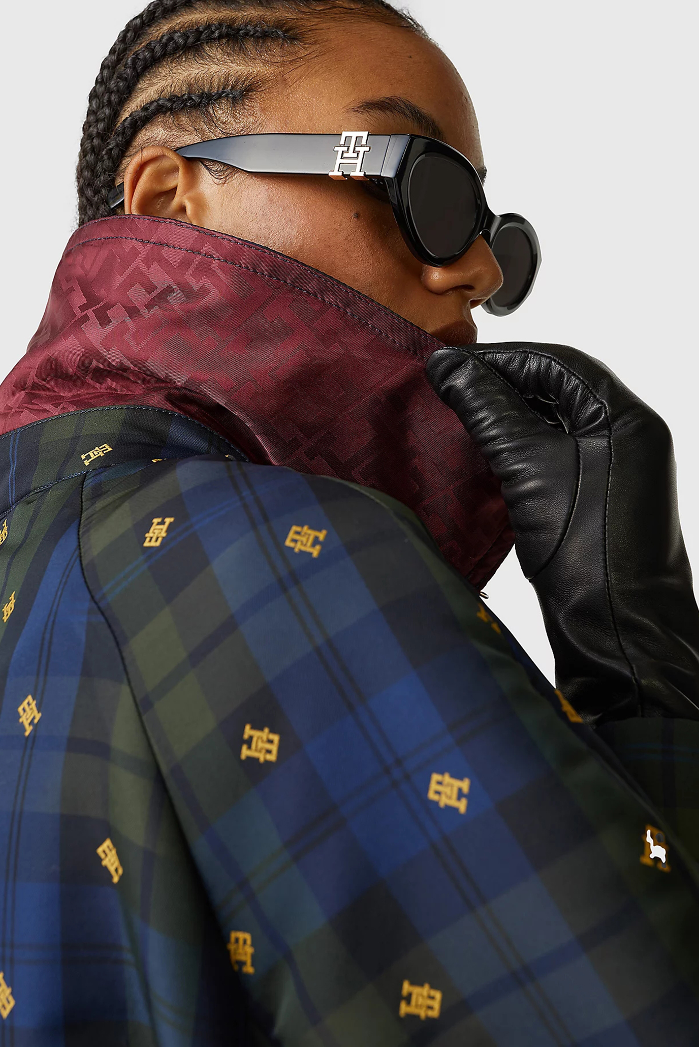 Плащ THL PREPPY MONOGRAM TARTAN COAT 5