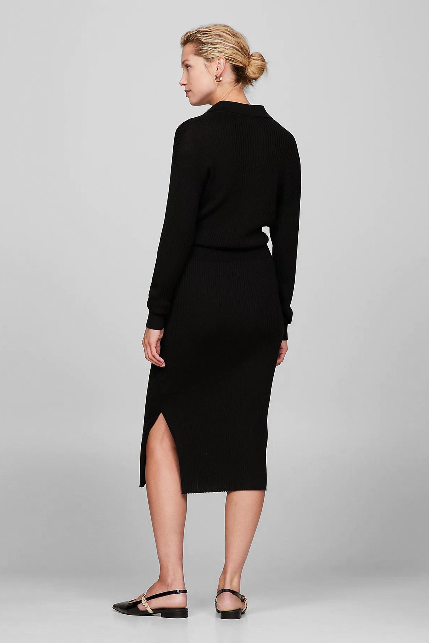 Платье FINE RIBS POLO LS SWT DRESSTommy Hilfiger Платье FINE RIBS POLO LS SWT DRESS 2