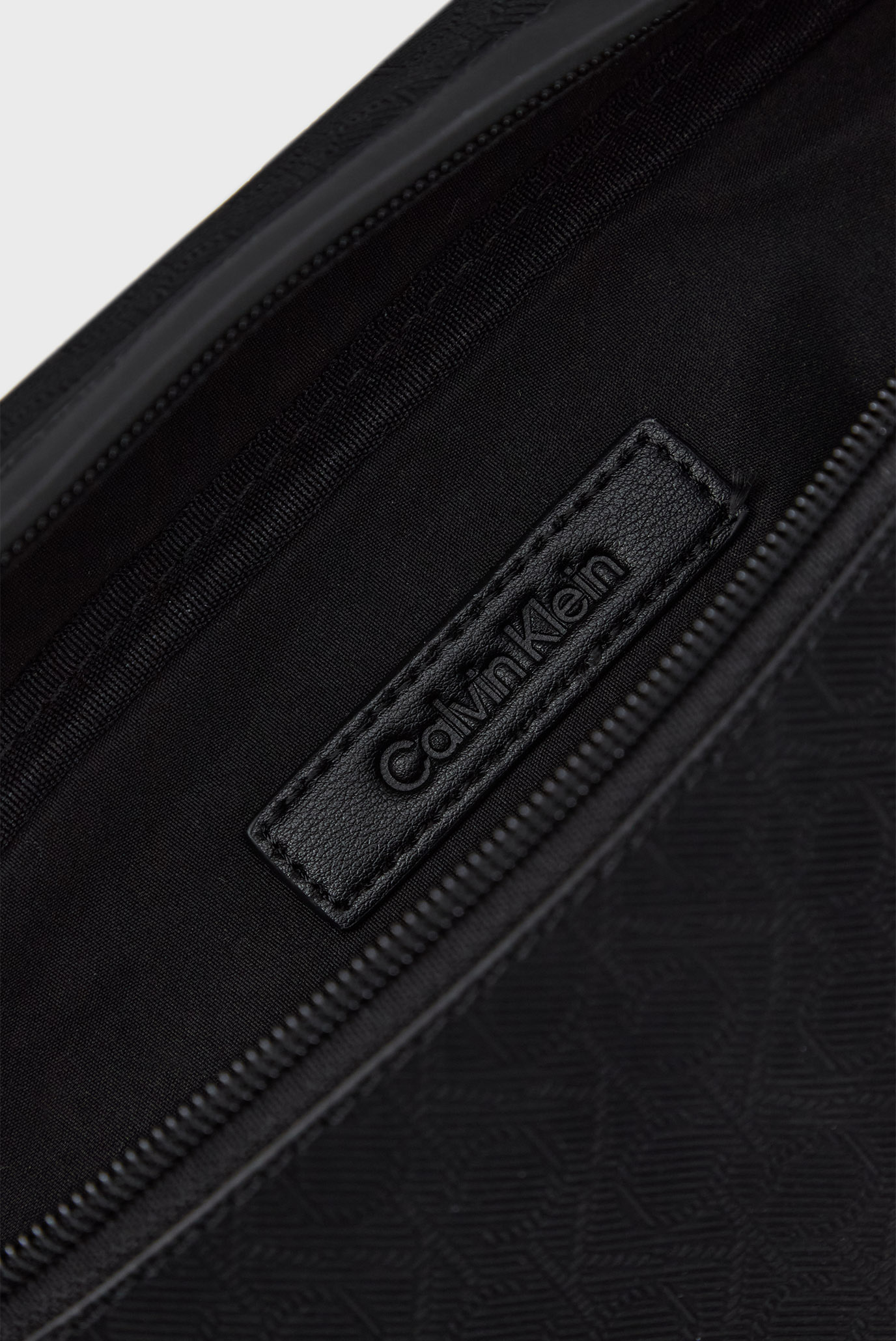 Мужская черная поясная сумка с узором CK MUST WAISTBAG MONO 2