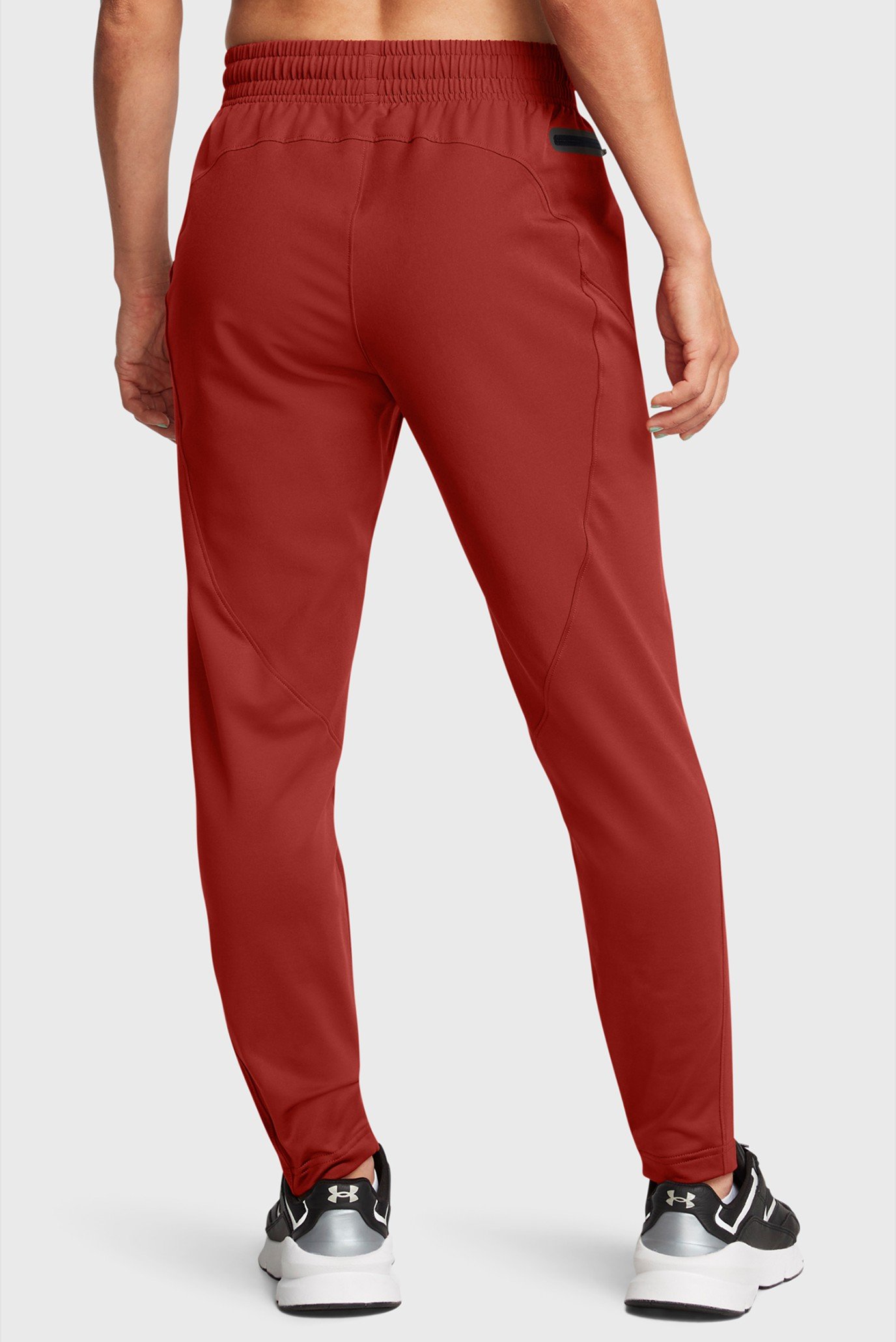 Женские красные спортивные брюки UA UNSTOPPABLE HYBRID 3