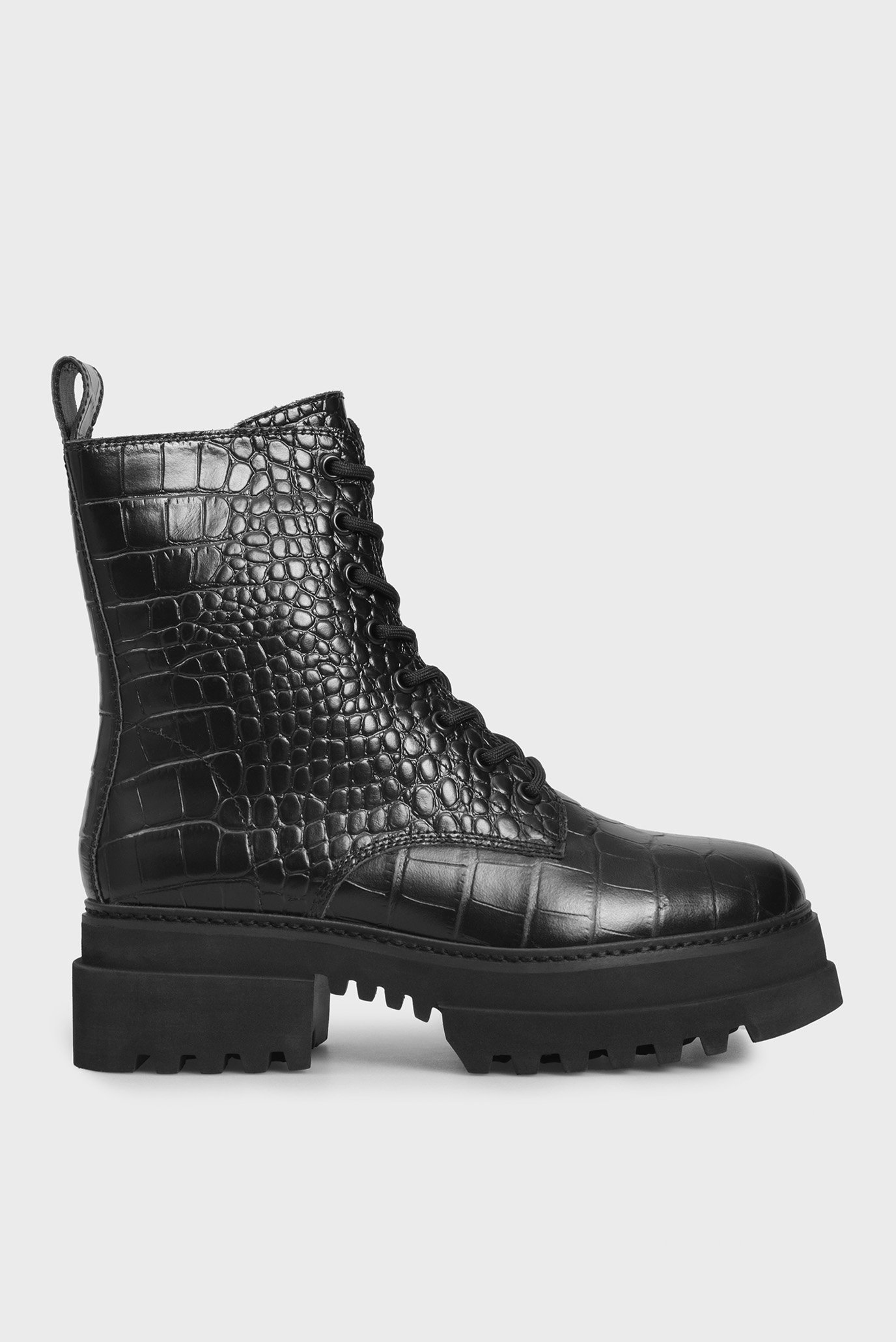 Женские черные кожаные ботинки Nadine 6