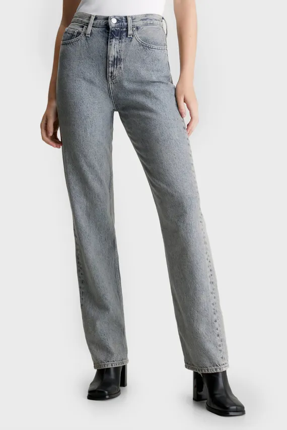 Женские голубые джинсы HIGH RISE STRAIGHT Calvin Klein Jeans