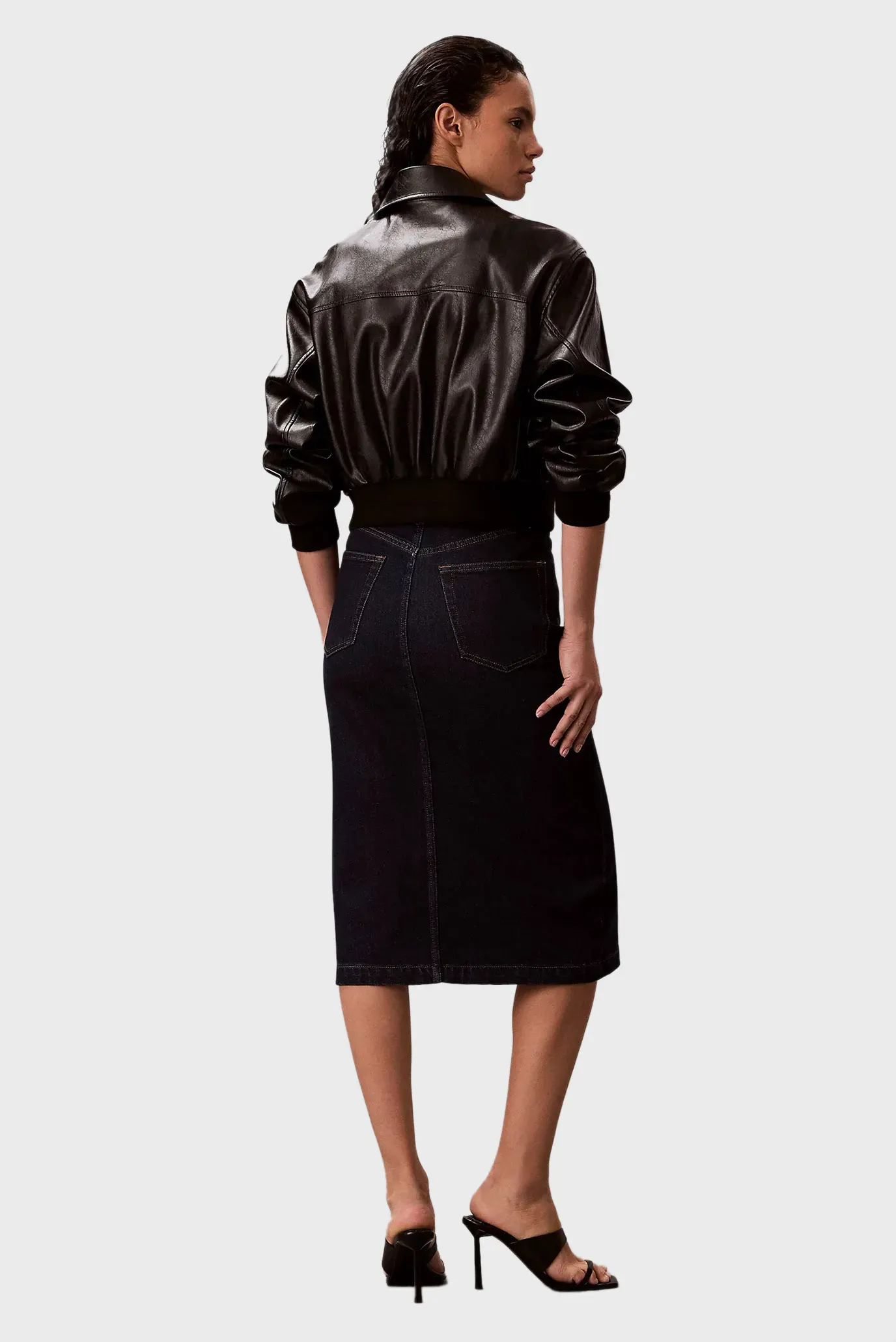 Юбка DENIM ZIP FRONT SKIRT CK CLASSIC 4