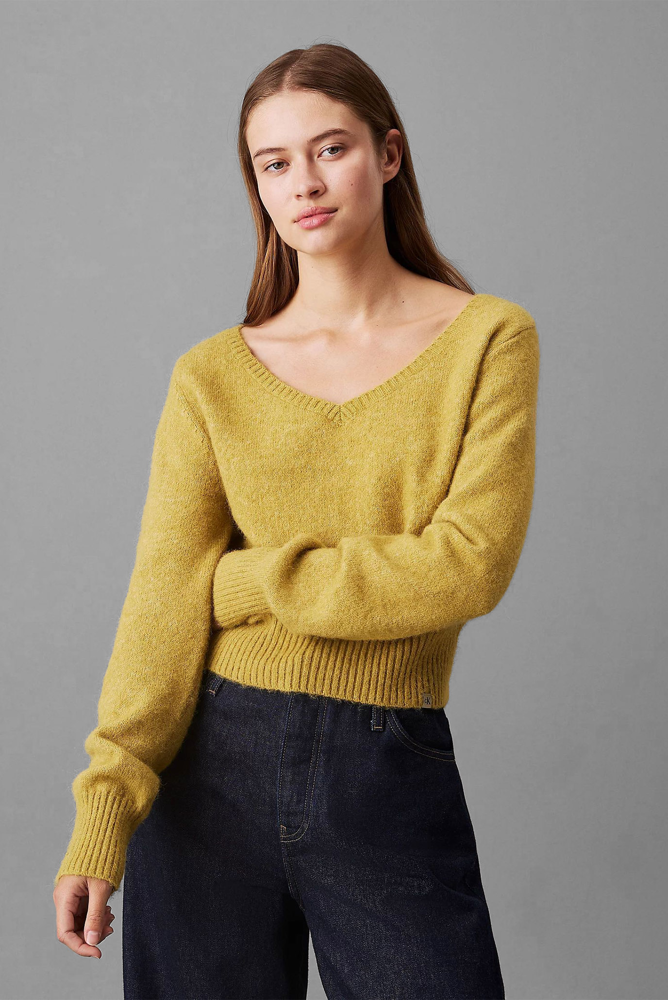 Свитер FLUFFY YARN V-NECK SWEATER 1