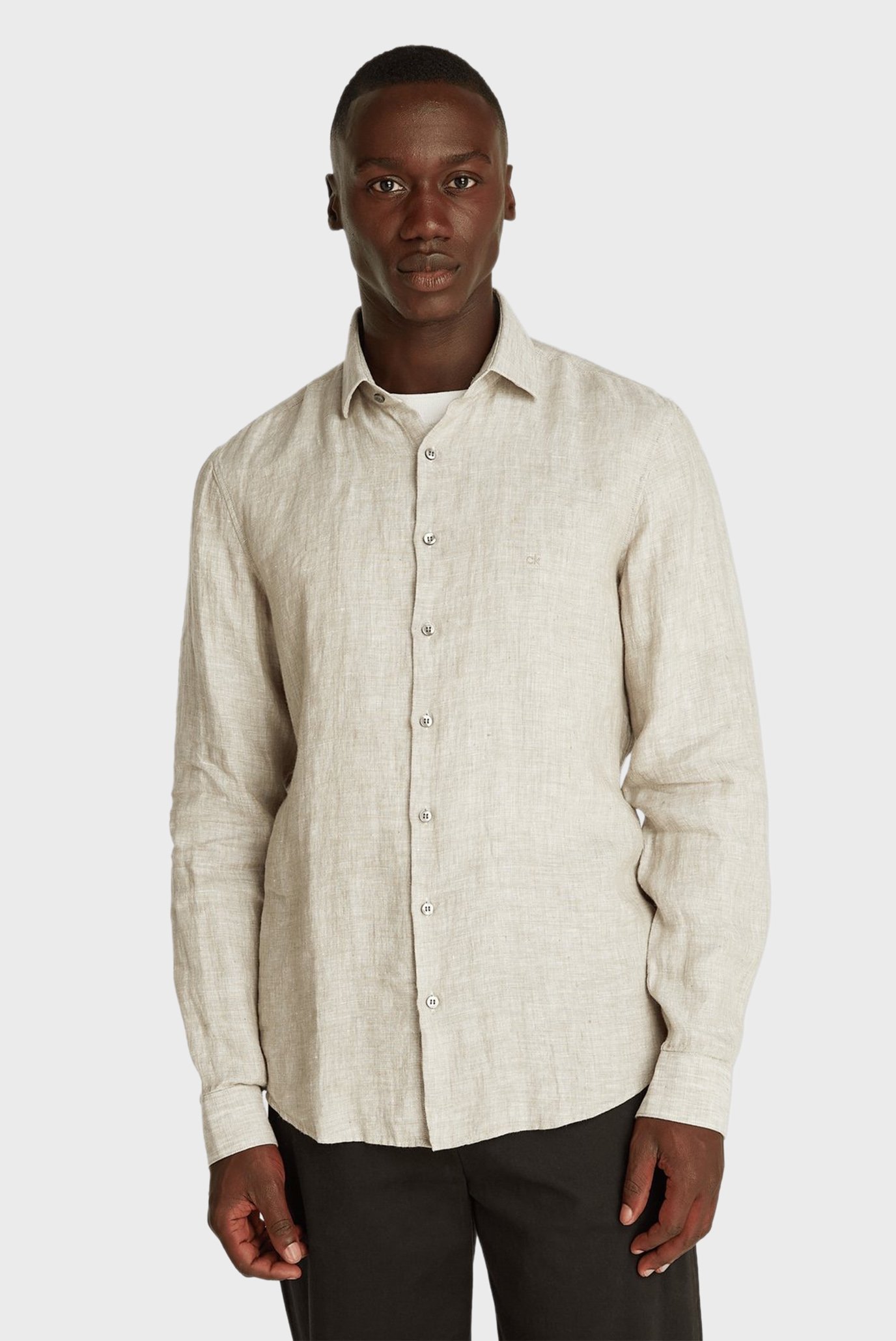 Рубашка LINEN SOLID SLIM SHIRT 1