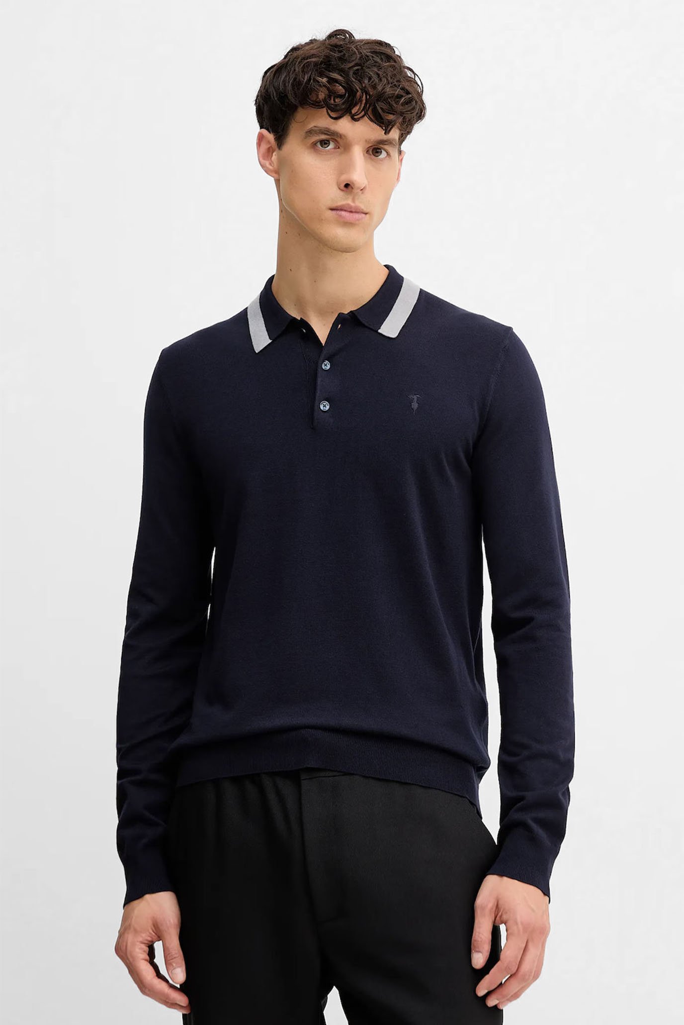 Поло с длинным рукавом LONG SLEEVES POLO - VISCOSE BLEND 1