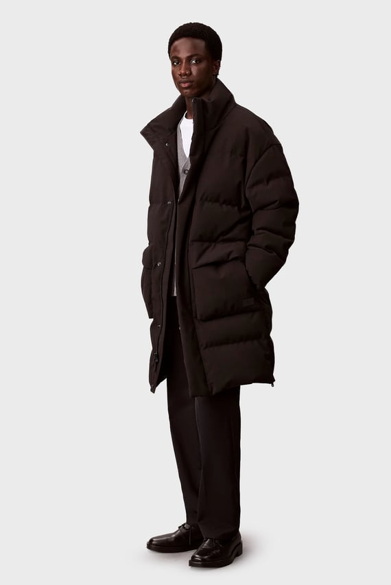 Куртка зимняя LS LAMINATED TWILL MOCK NECK LON Calvin Klein Jeans