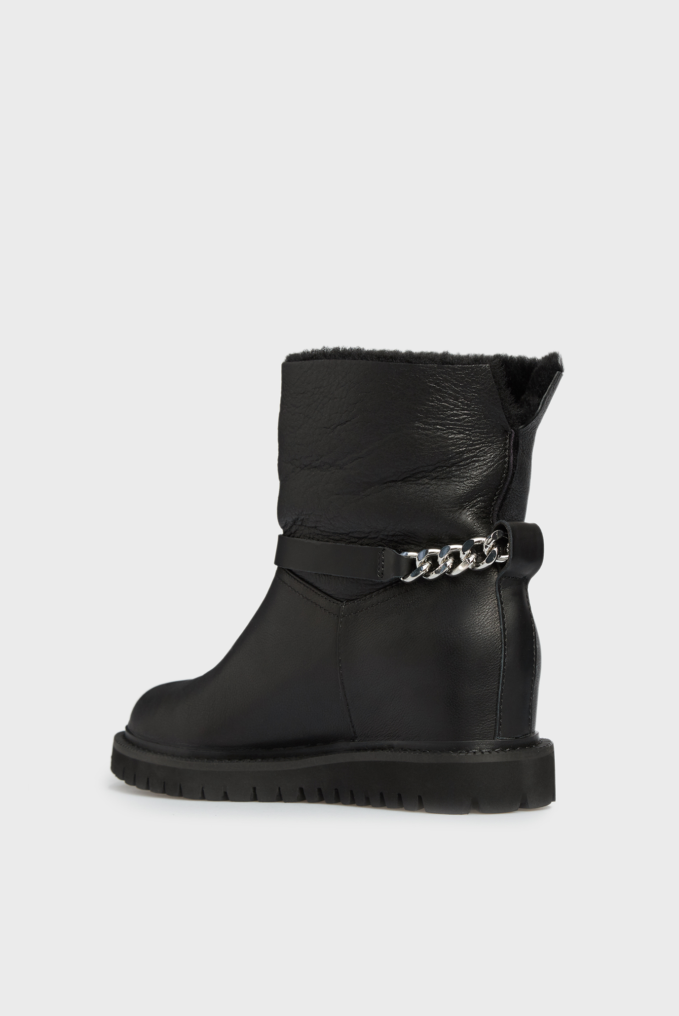 Женские черные кожаные ботинки Alsafi 9