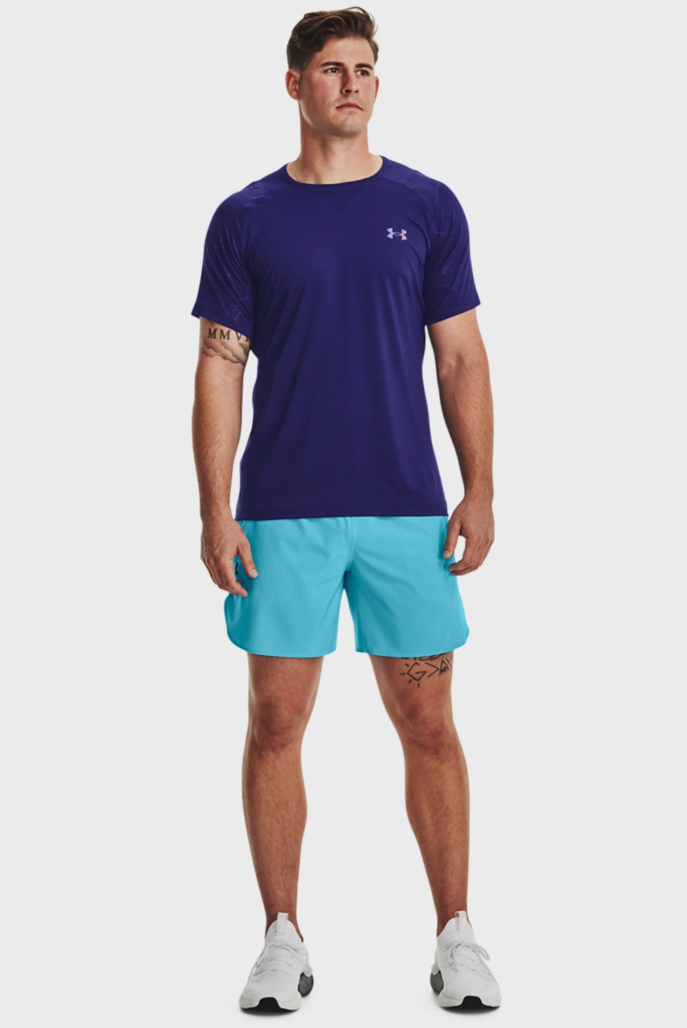 Мужские голубые шорты UA Peak Woven Shorts 2