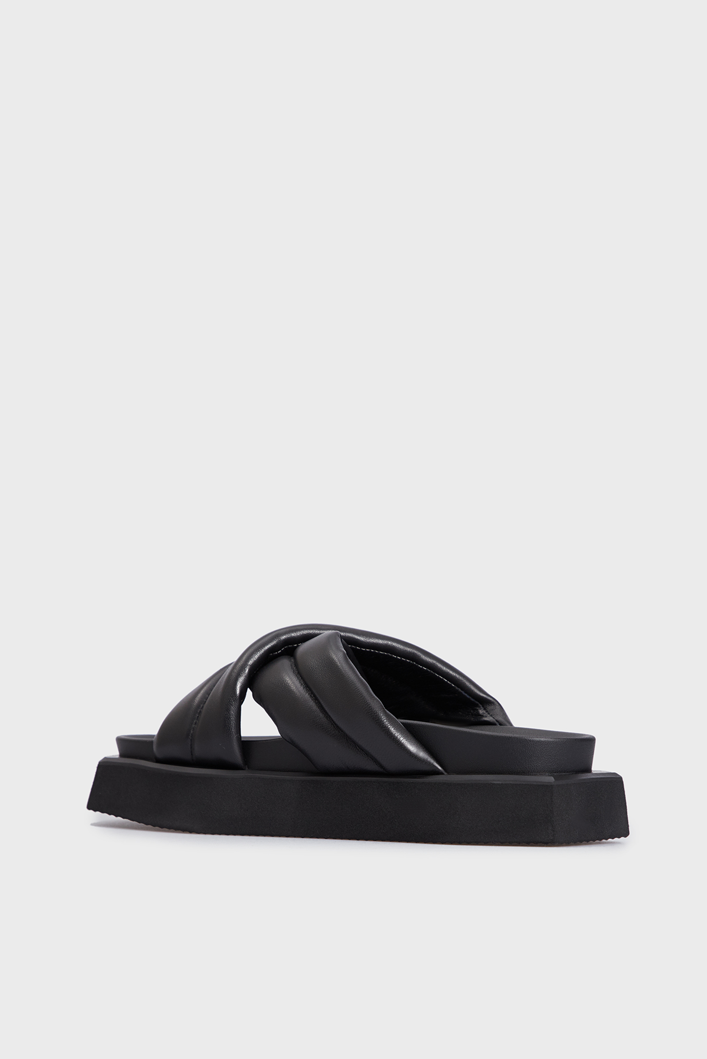 Женские черные кожаные слайдеры Betsy 9