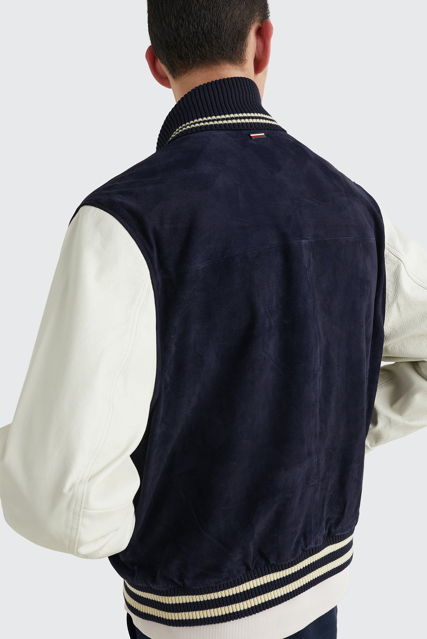 Мужской темно-синий кожаный бомбер VARSITYTommy Hilfiger Мужской темно-синий кожаный бомбер VARSITY 5
