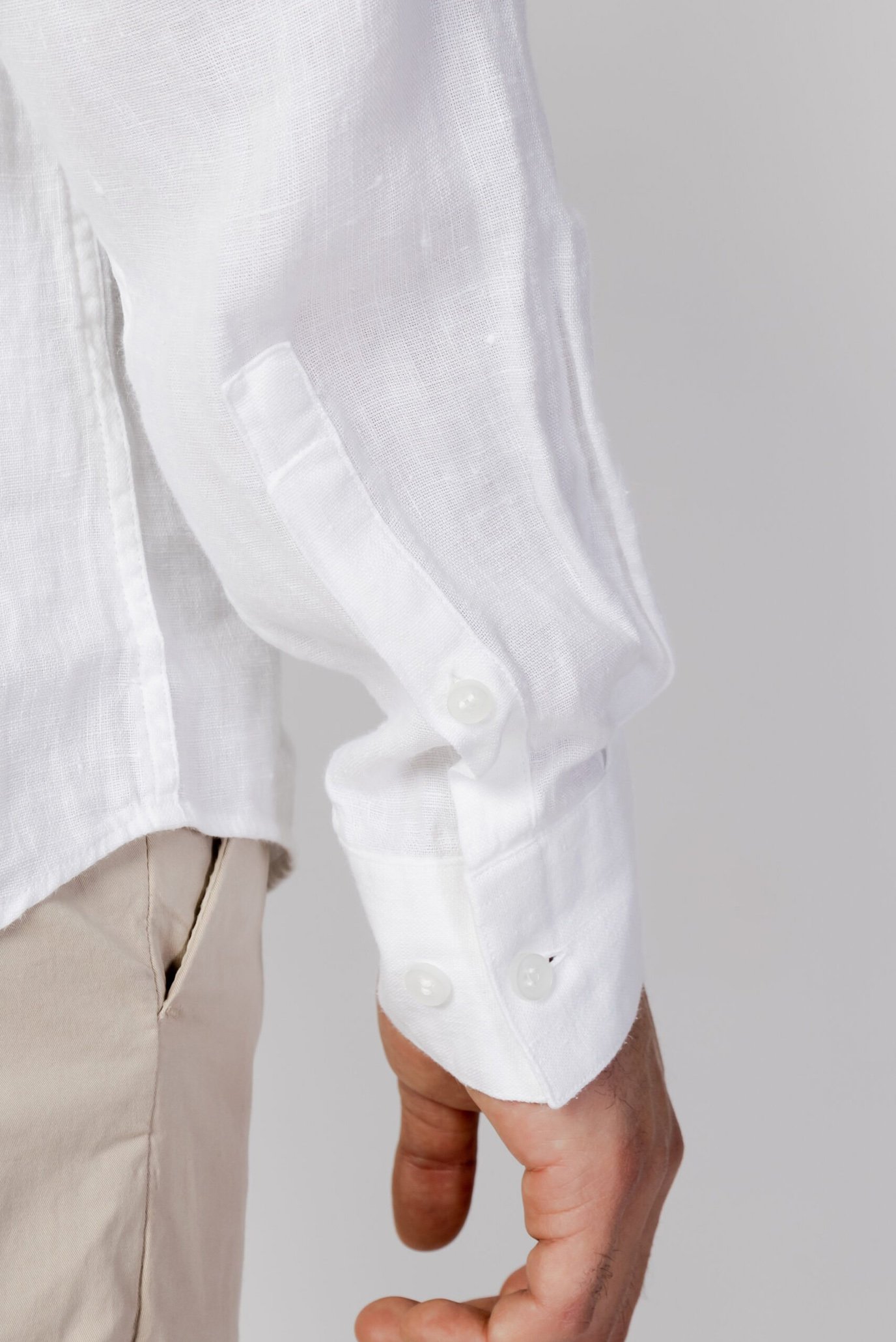 Рубашка LINEN STANDUP COLLAR SLIM SHIRT 5