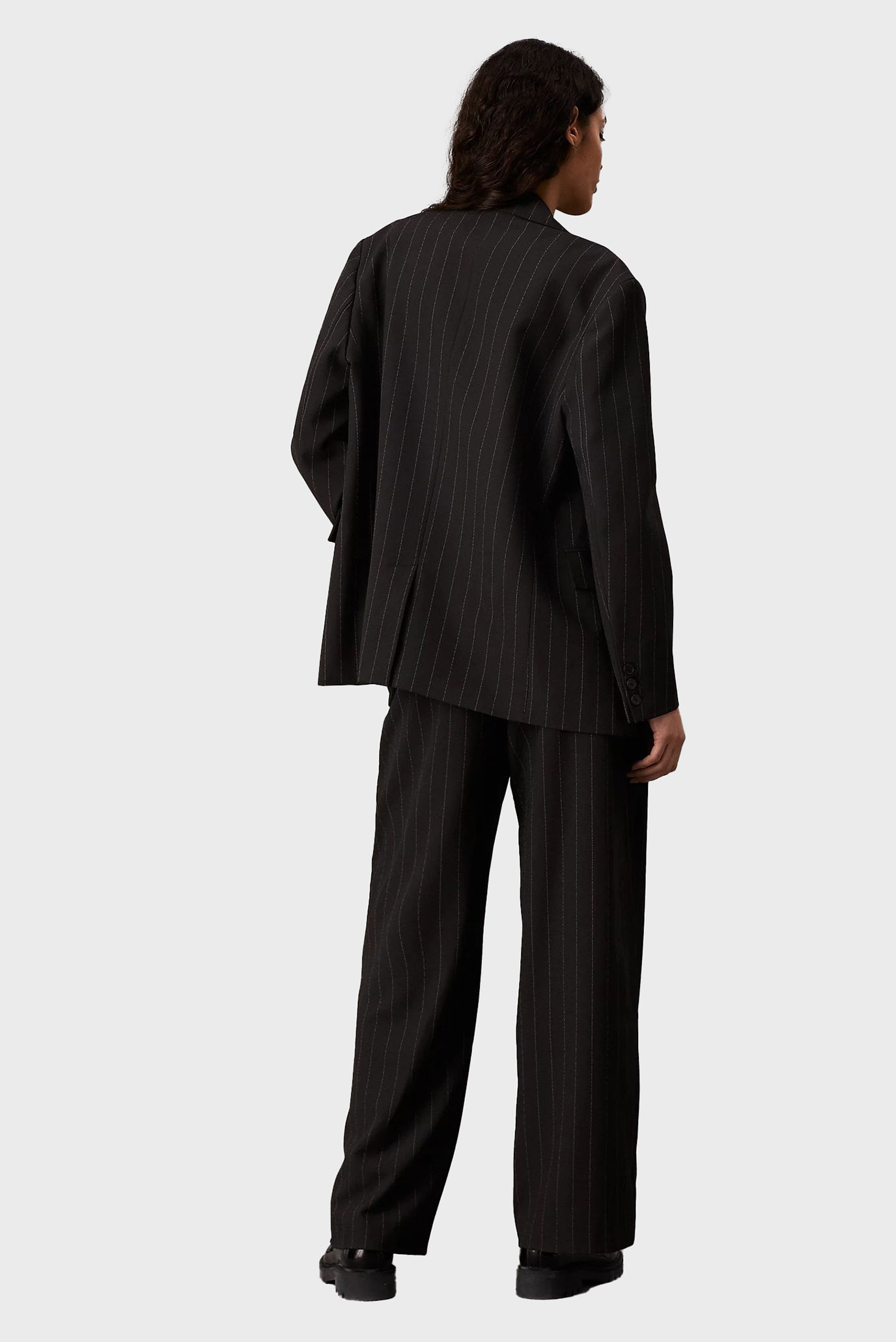 Женские черные брюки в полоску SOFT CREPE PINSTRIPE 3