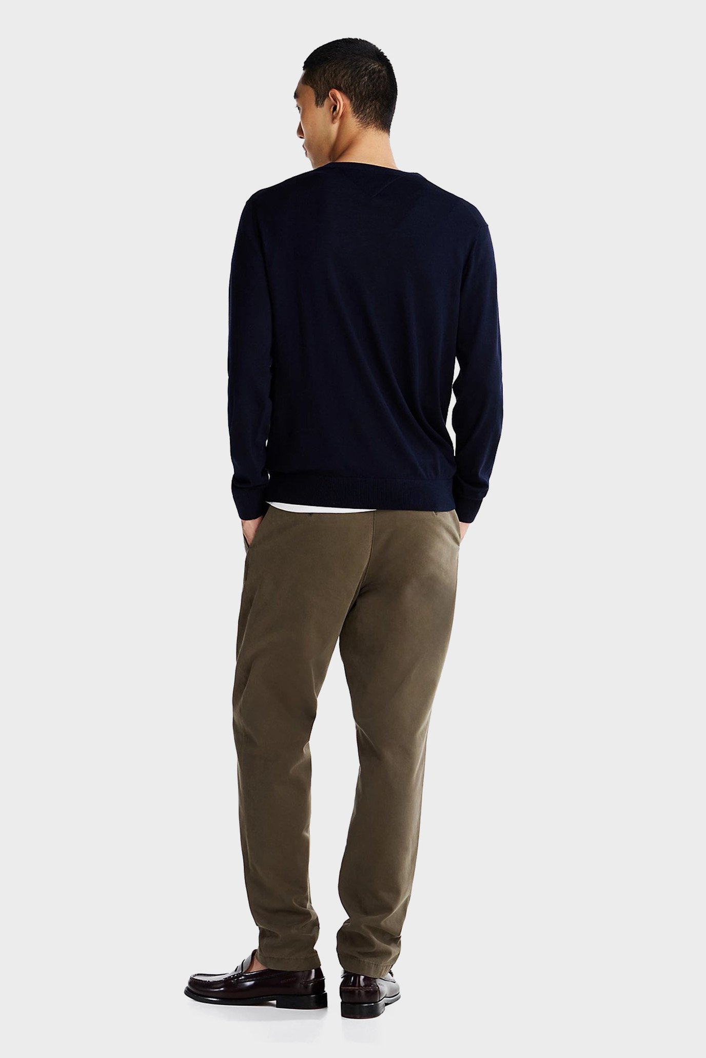 Мужской темно-синий джемпер DC COTTON LYOCELL CREWNECKTommy Hilfiger Мужской темно-синий джемпер DC COTTON LYOCELL CREWNECK 3