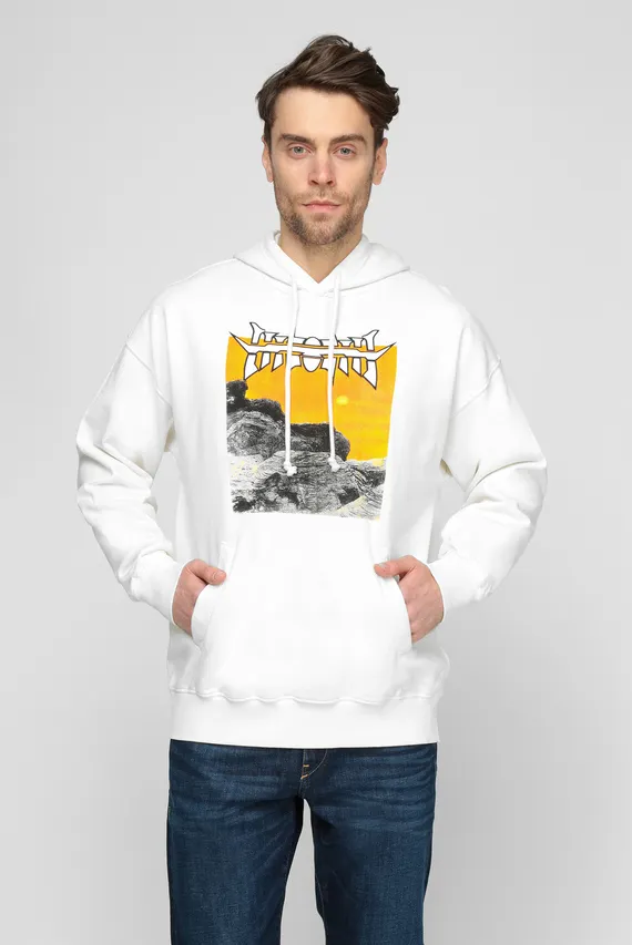 Мужское белое худи S-UMMERWELT-C2 Diesel