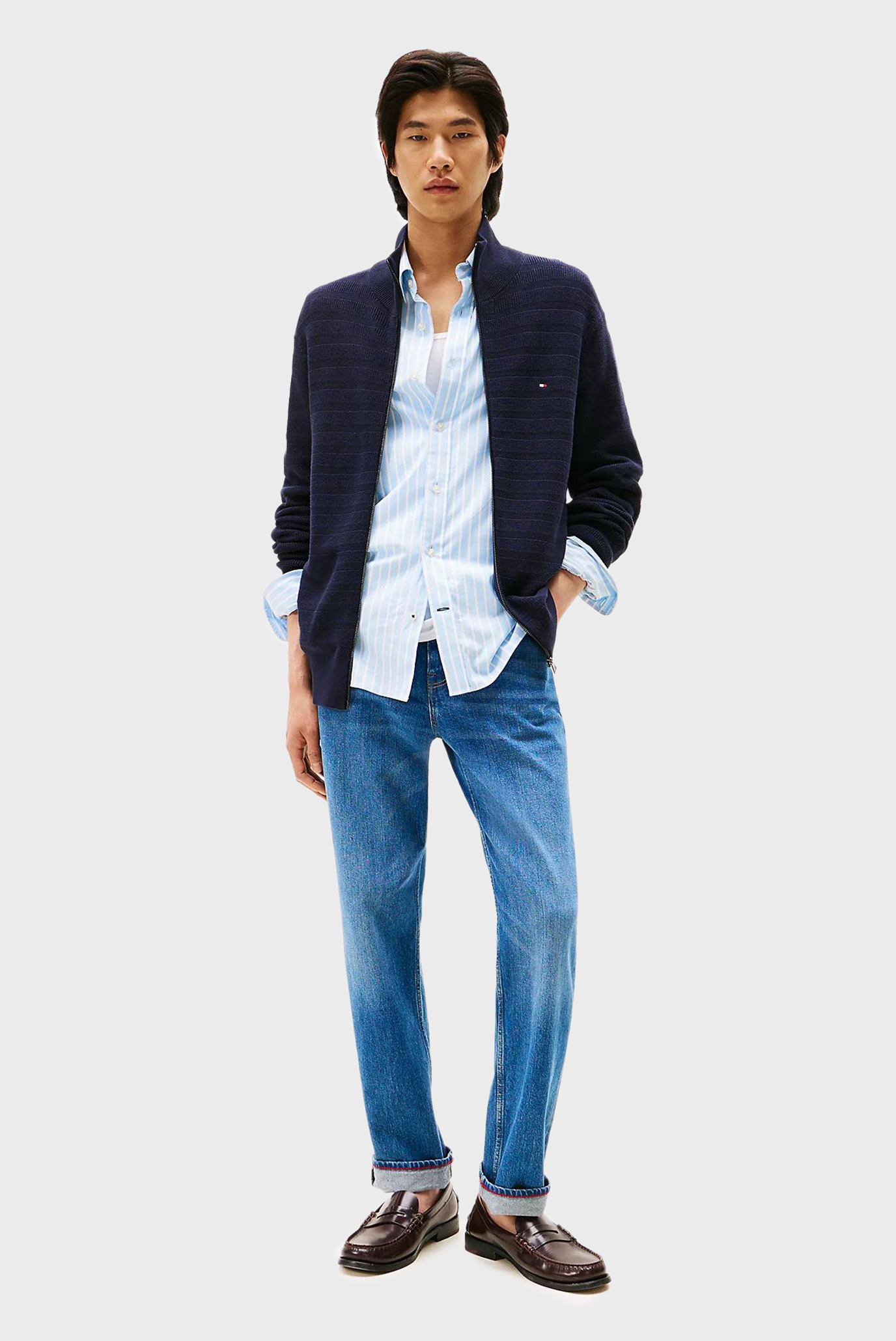 Кардиган/STRIPE STRUCTURE ZIP THRU 2