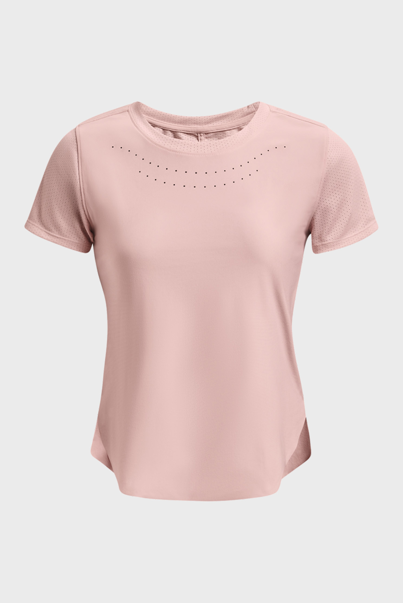 Женская розовая футболка UA PaceHER Tee 9
