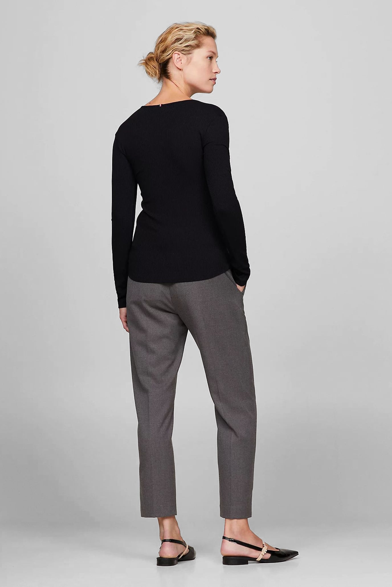 Футболка SLIM 5X2 RIB SCOOP-NK LS 3