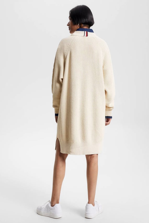 Женское бежевое платье PLACED HILFIGER SWEATER DRESS