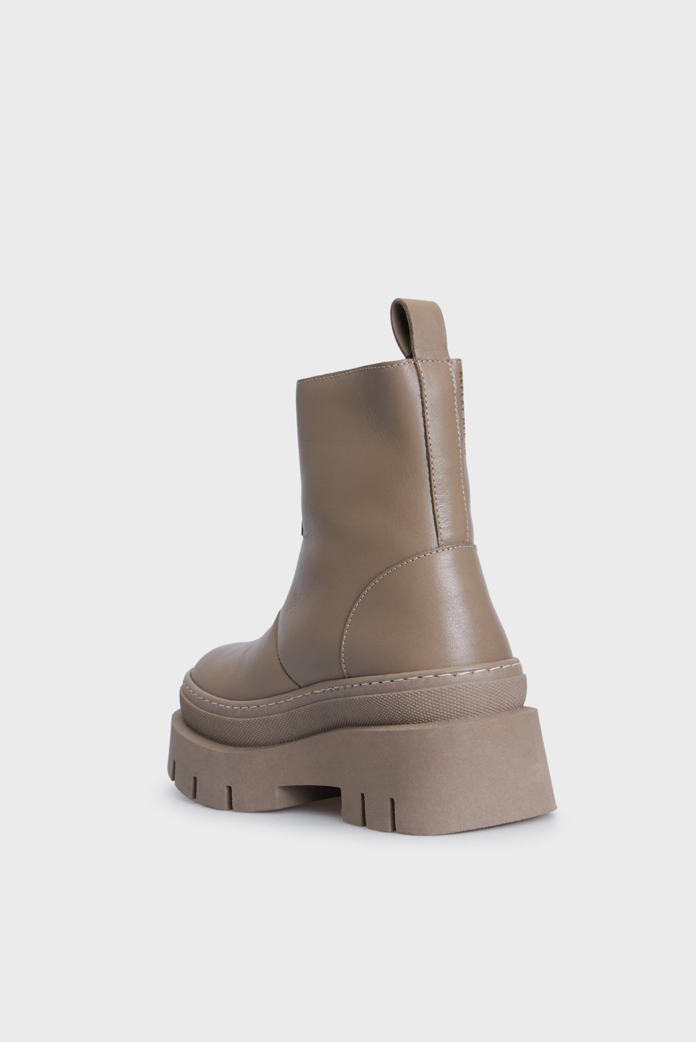 Женские бежевые кожаные полусапоги NATHALIE 3