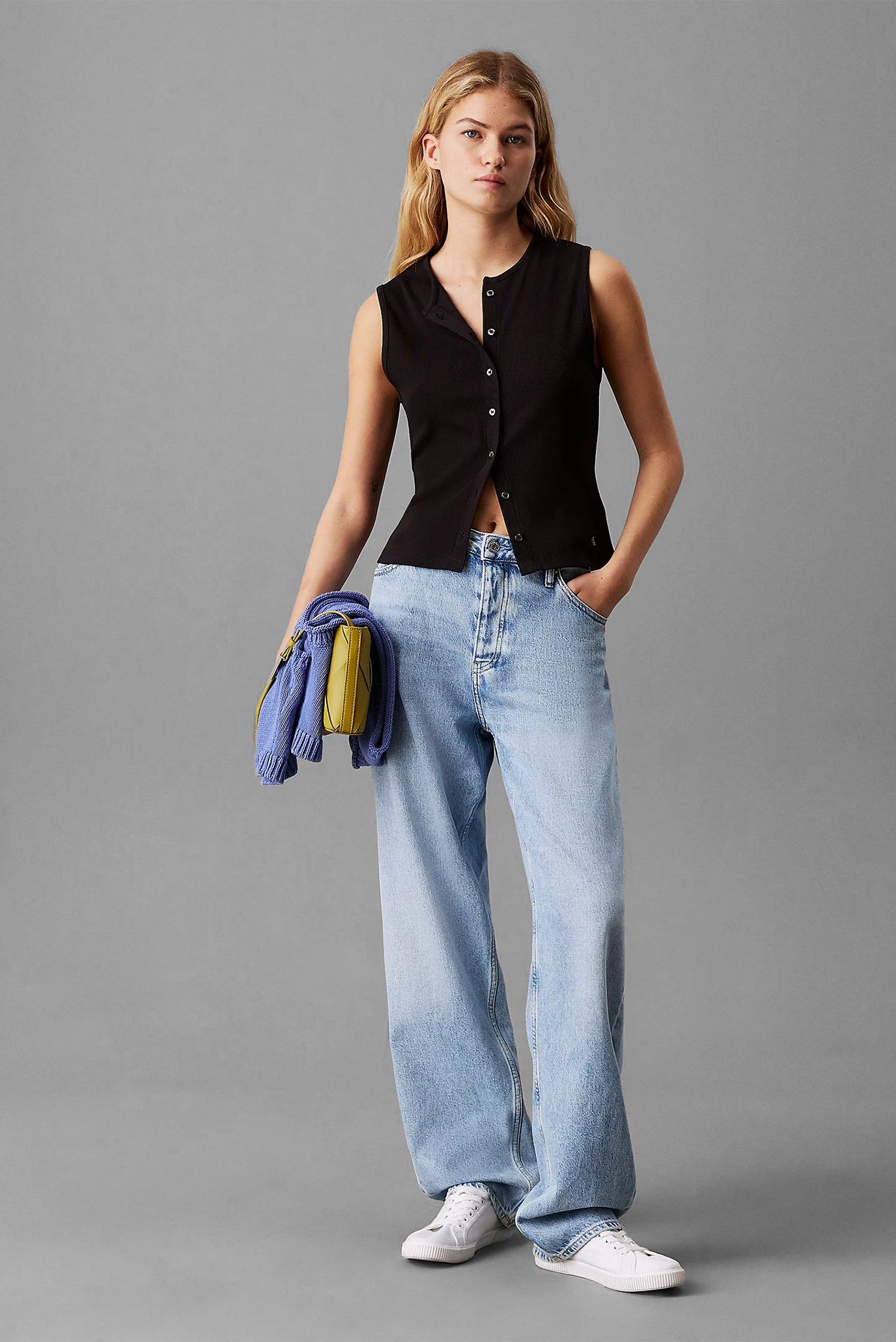 Топ WOVEN LABEL RIB CARDIGAN 2