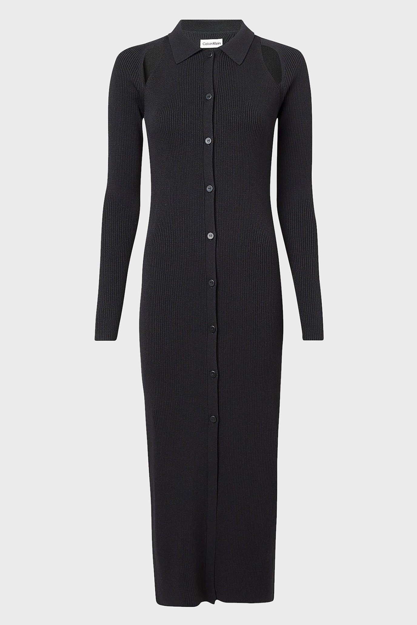 Женское черное платье ICONIC RIB SHIRT 9