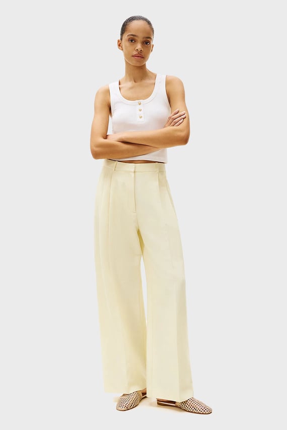 Женский белый топ SLIM HENLEY