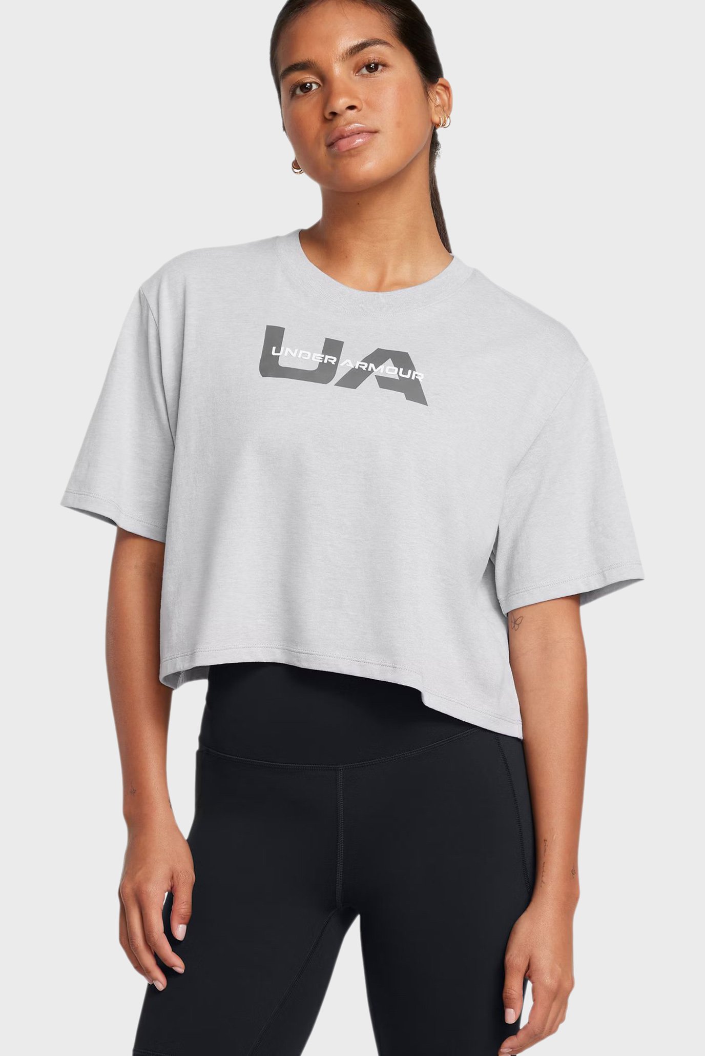 Футболка/UA W BOXY CROP BRANDED SS 1