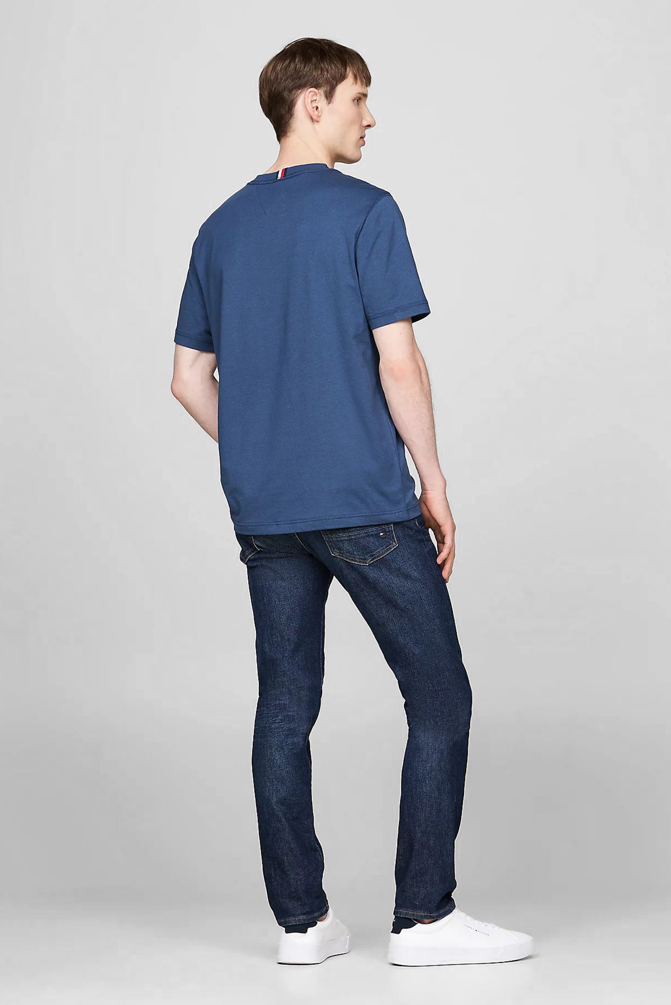 Мужская синяя футболка HILFIGER CHAINSTITCH TEE 3