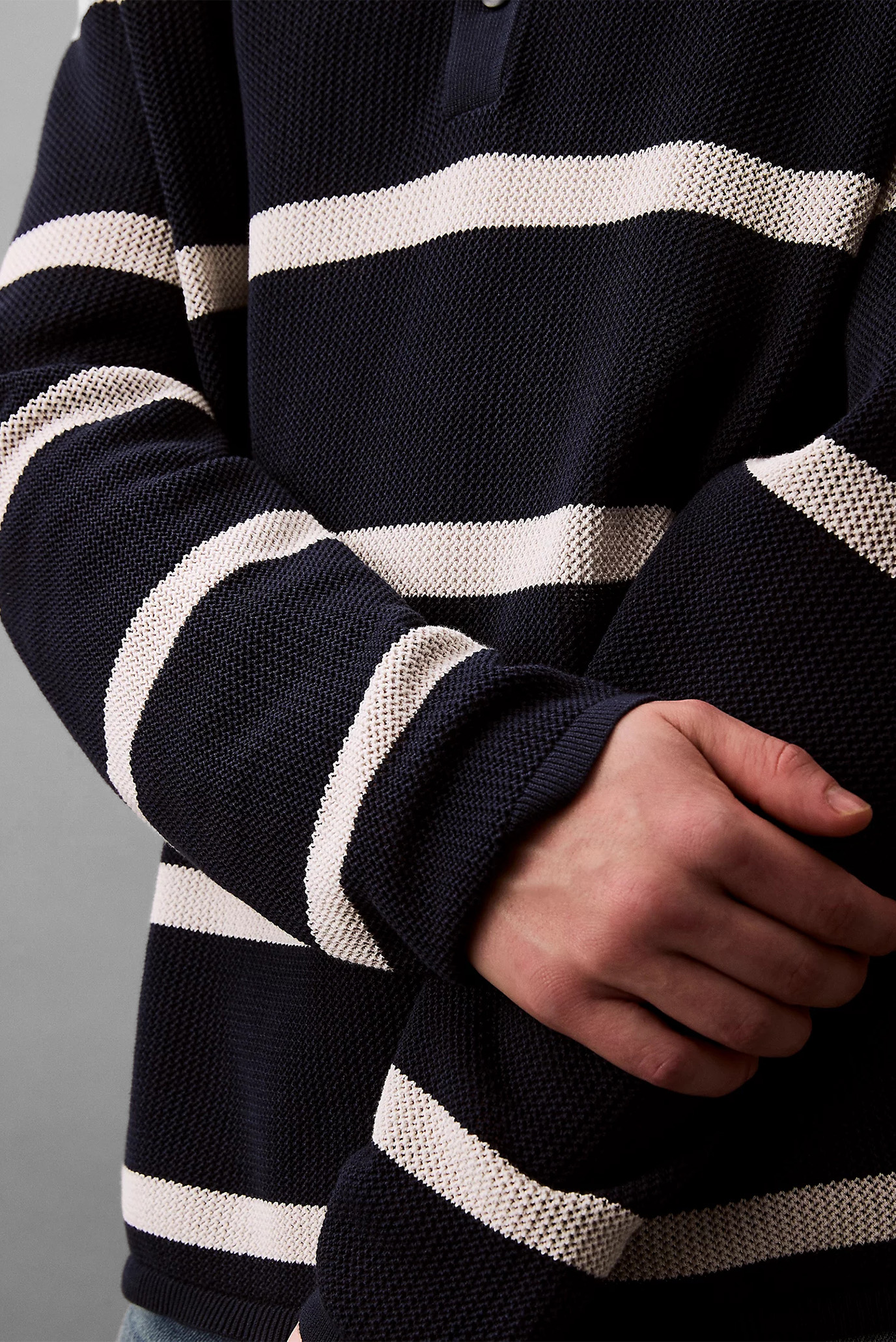 Свитер LS STRIPE POLO 12GG 6