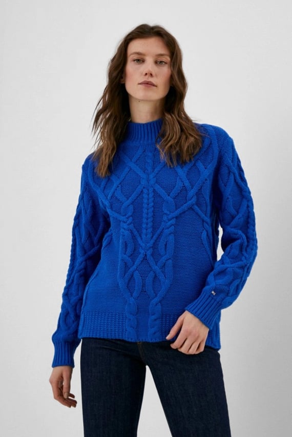 Свитер RELAXED CABLE MOCK-NK SWEATER